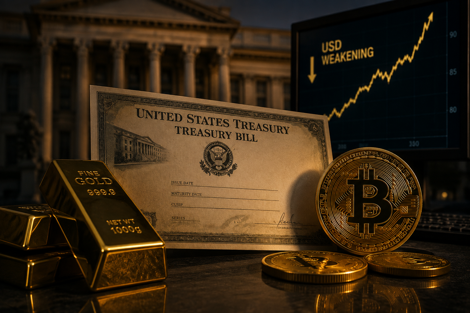 US Treasury’s Expanded Debt Buyback Spurs Demand for Gold and Bitcoin