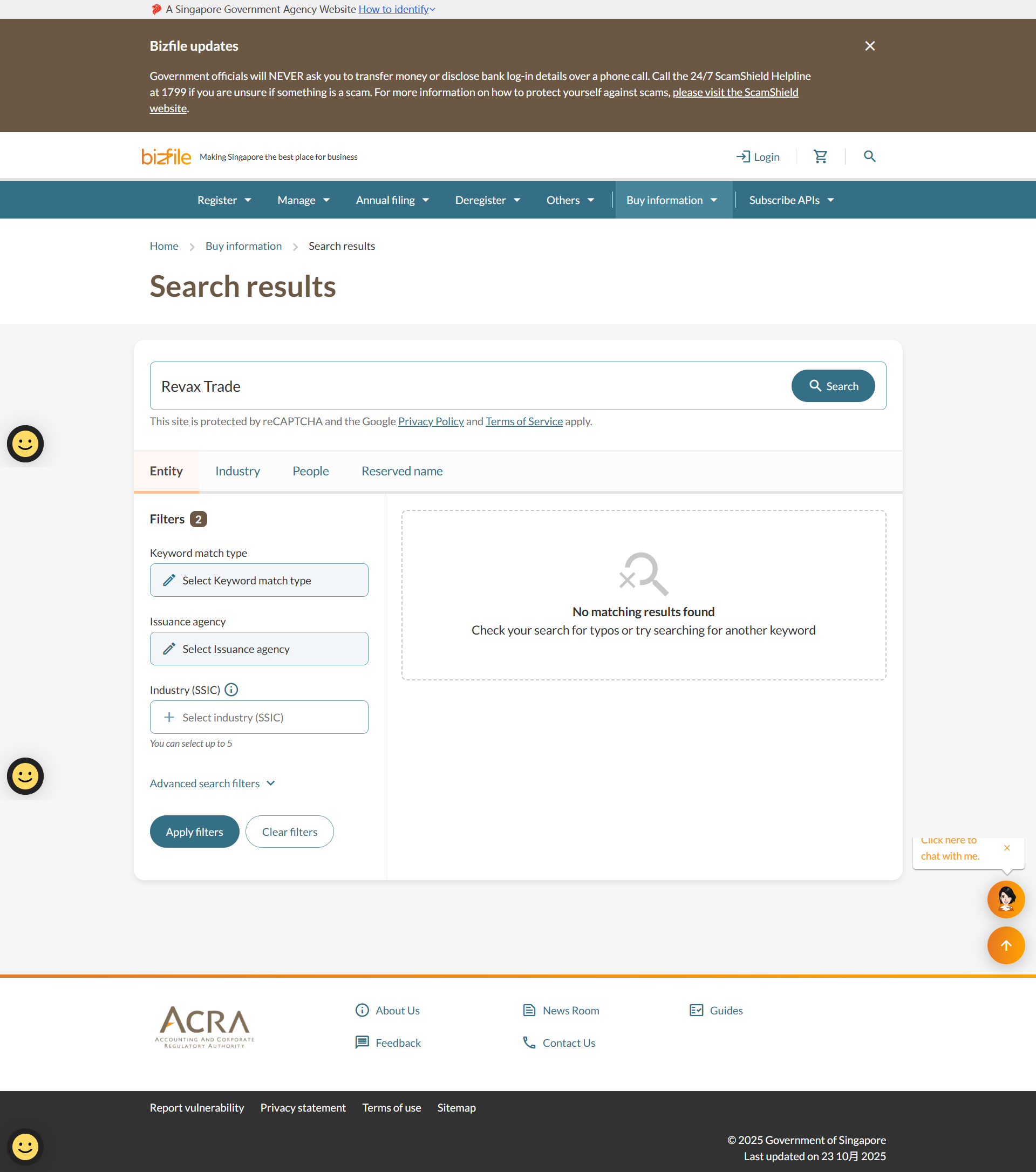 Accounting and Corporate Regulatory Authority (ACRA)