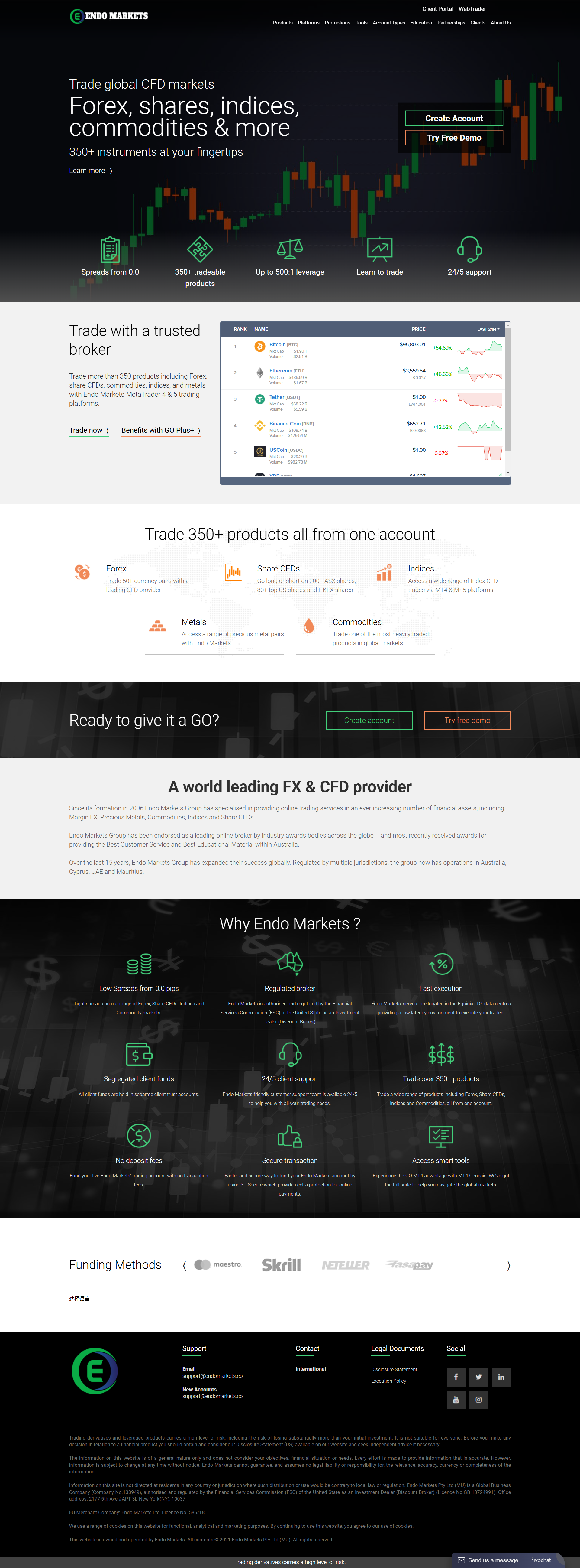 Endo Markets Official Website