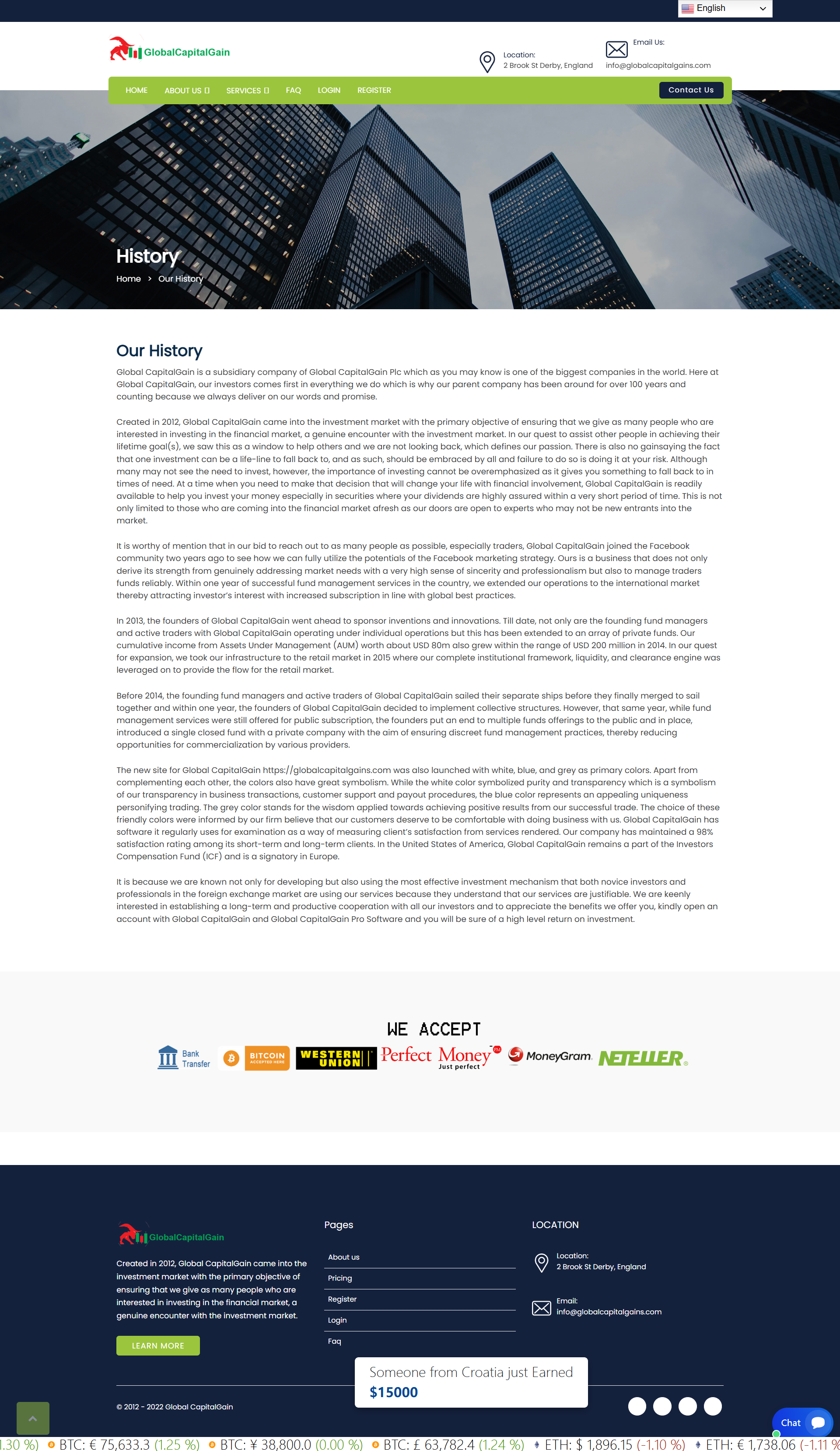 GlobalCapitalGain Official Website