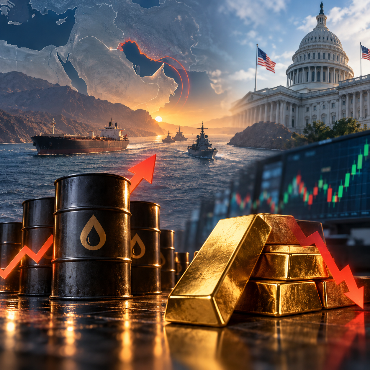 Tensions in Strait of Hormuz Lift Oil Prices While Gold Faces Pressure from Strong US Jobs Data