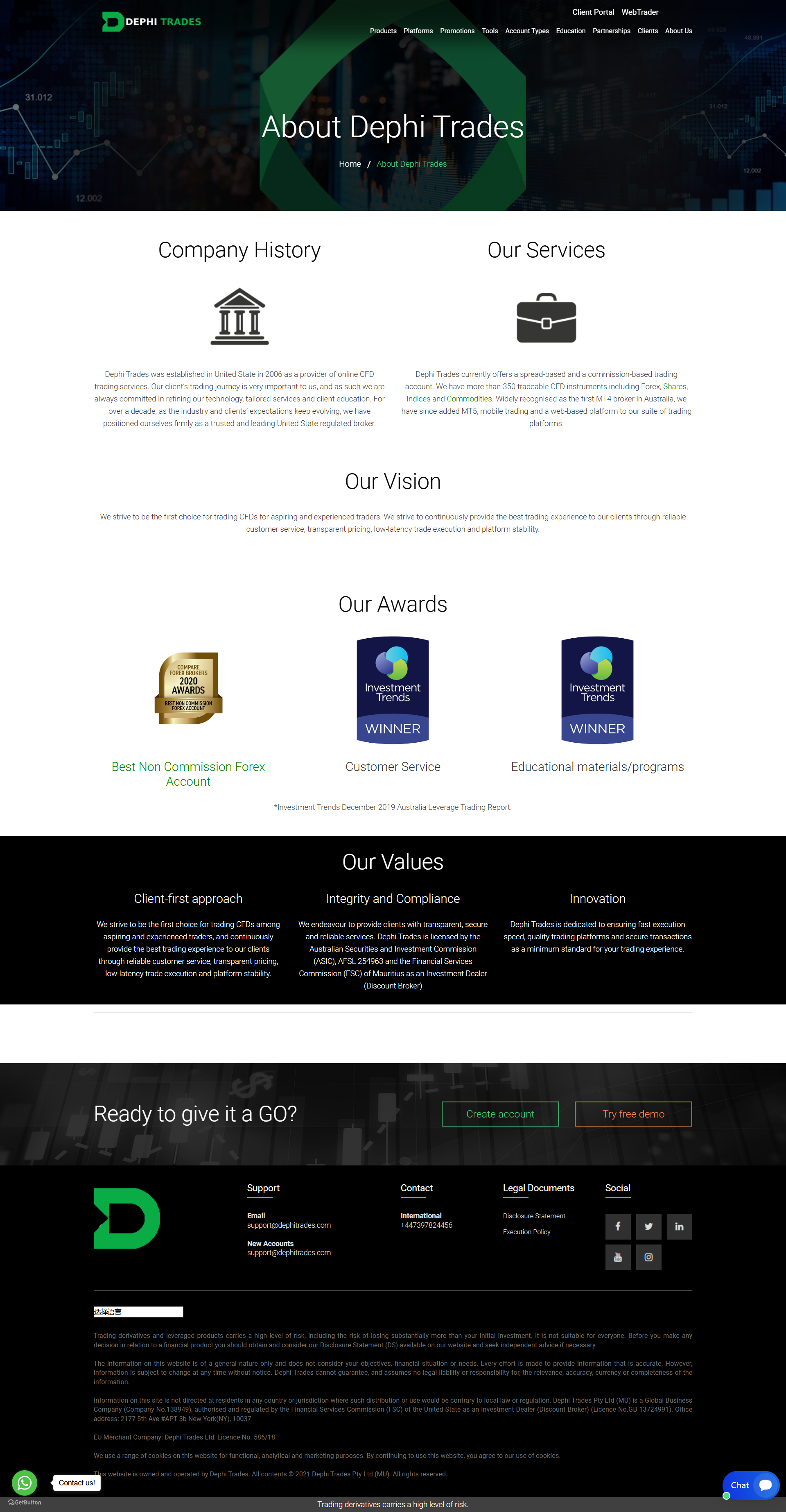 Dephi Trades Official Website