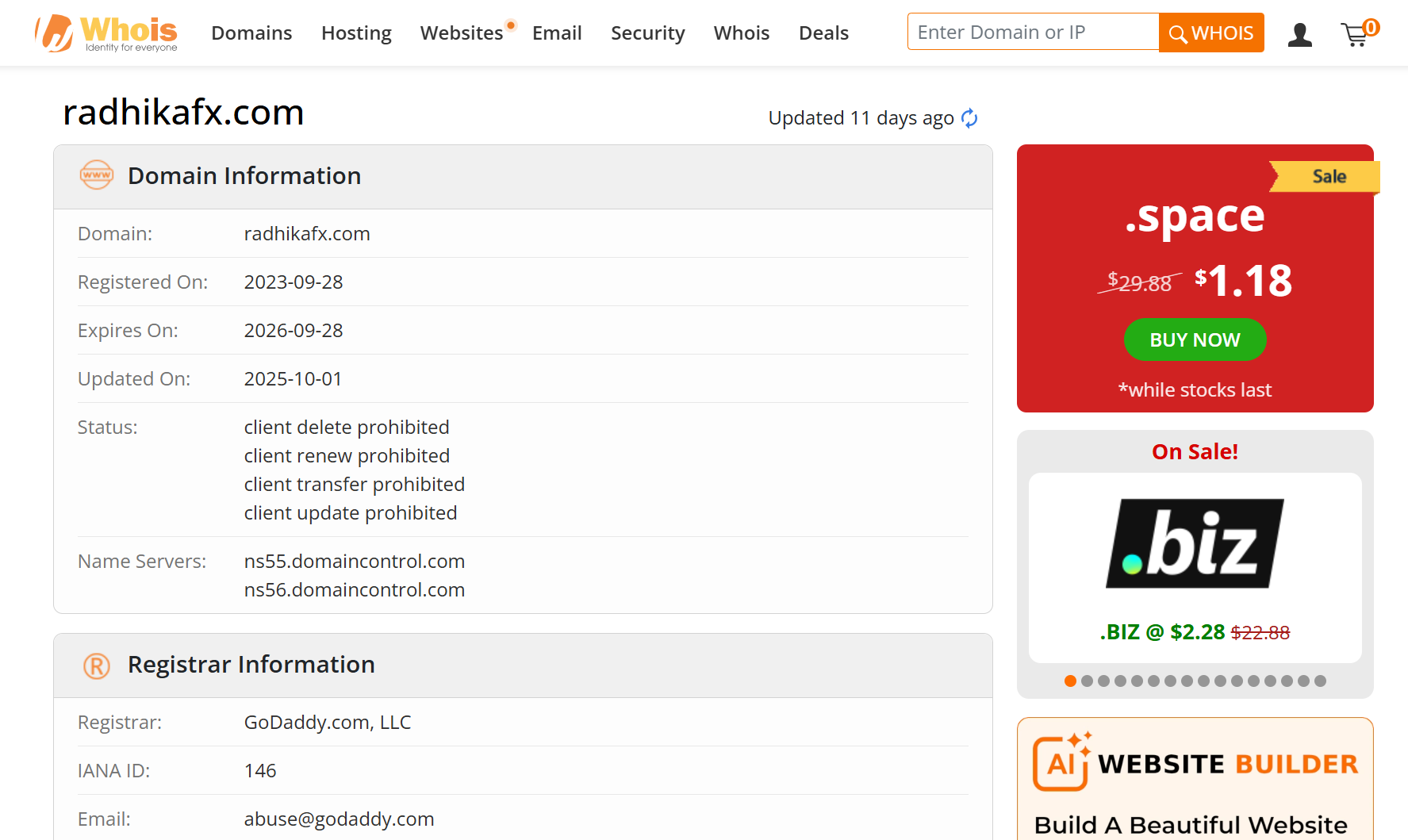 whois domain registration time