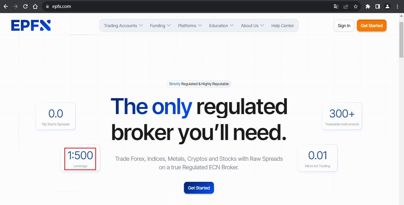 The official website displays the margin ratio information