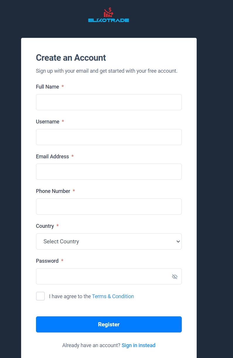 register of Elixo Trade