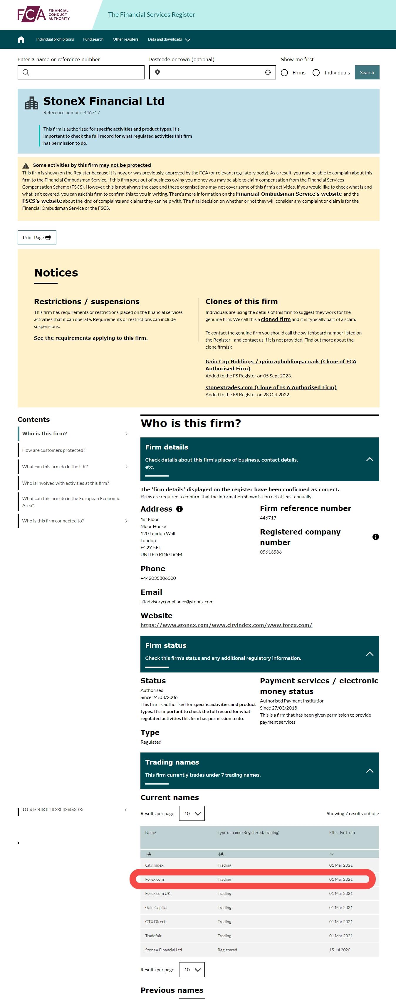 United Kingdom Financial Conduct Authority（FCA）