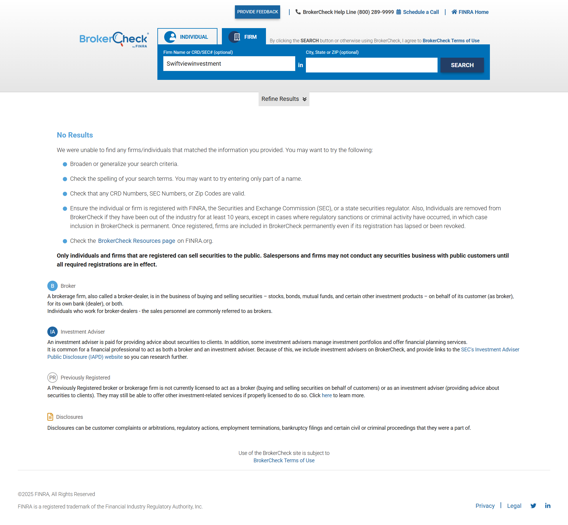 United States Financial Industry Regulatory Authority（FINRA）