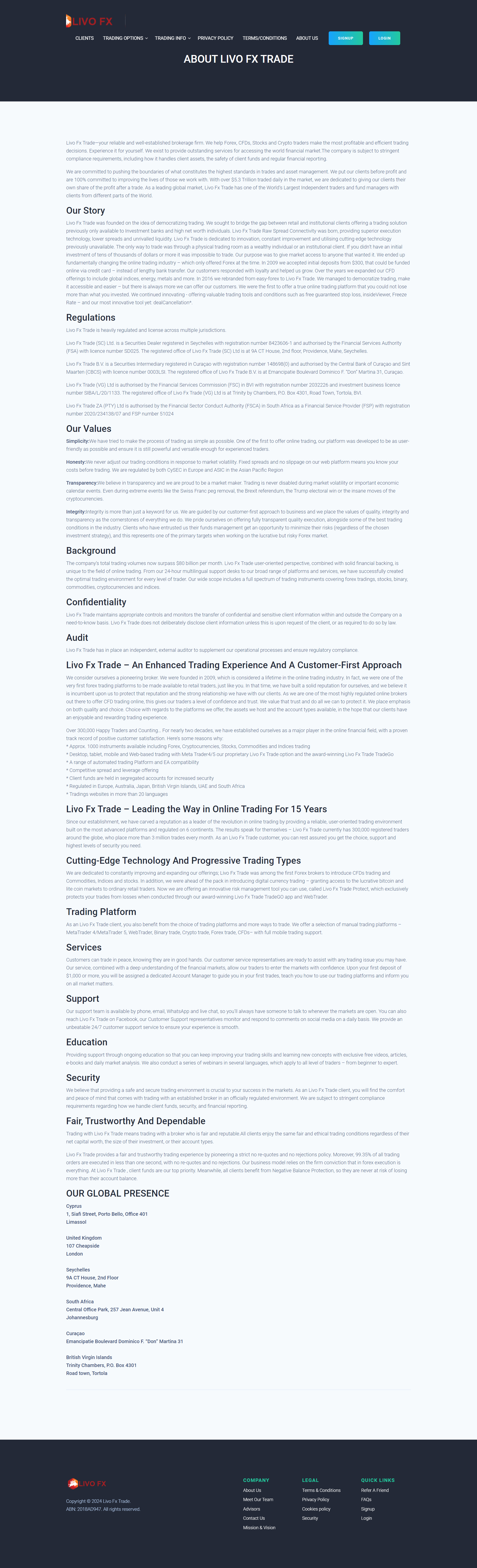 Livo Fx Trade Official Website