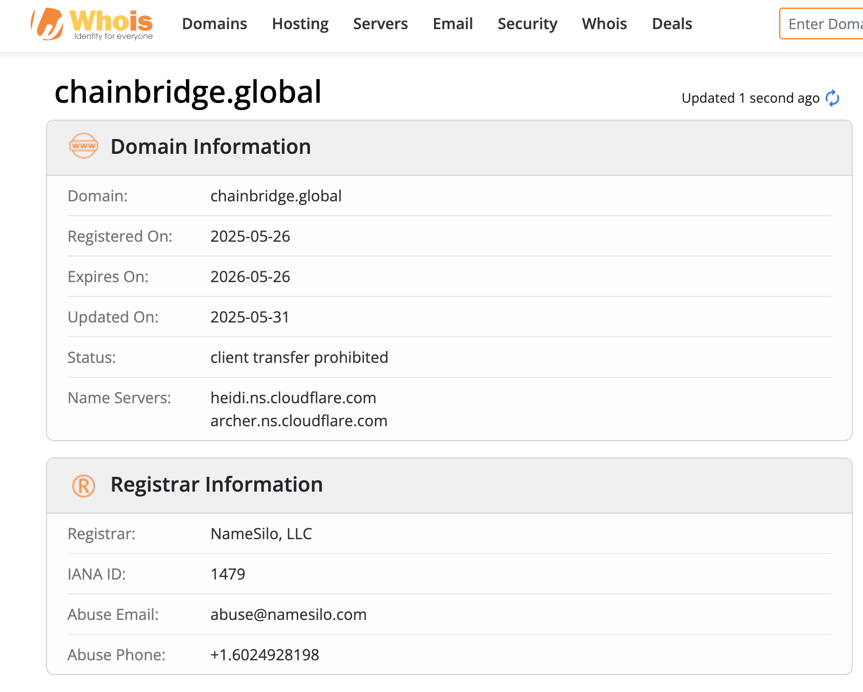 Website registration time