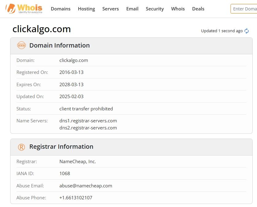 Website registration