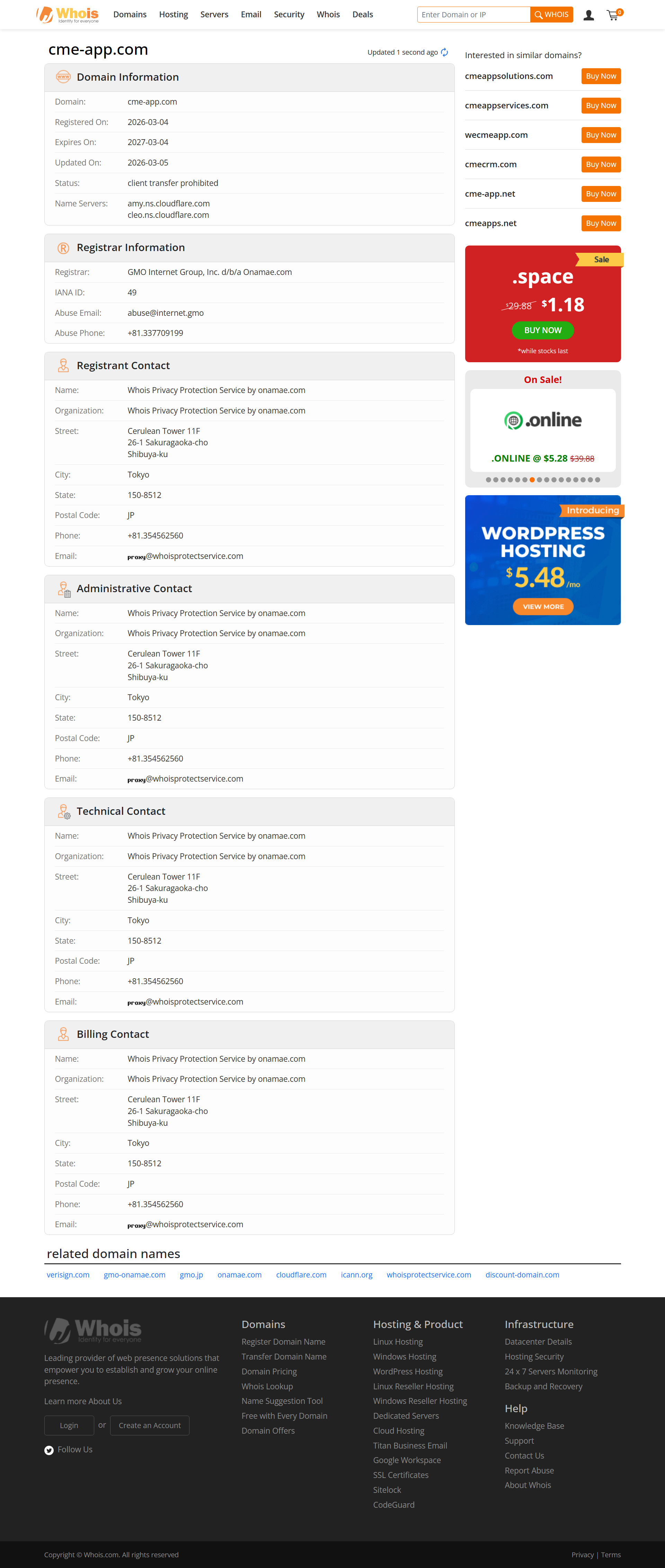 WHOIS Lookup Results