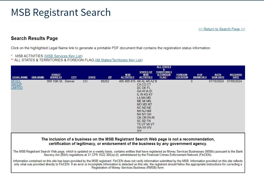 MSB监管信息