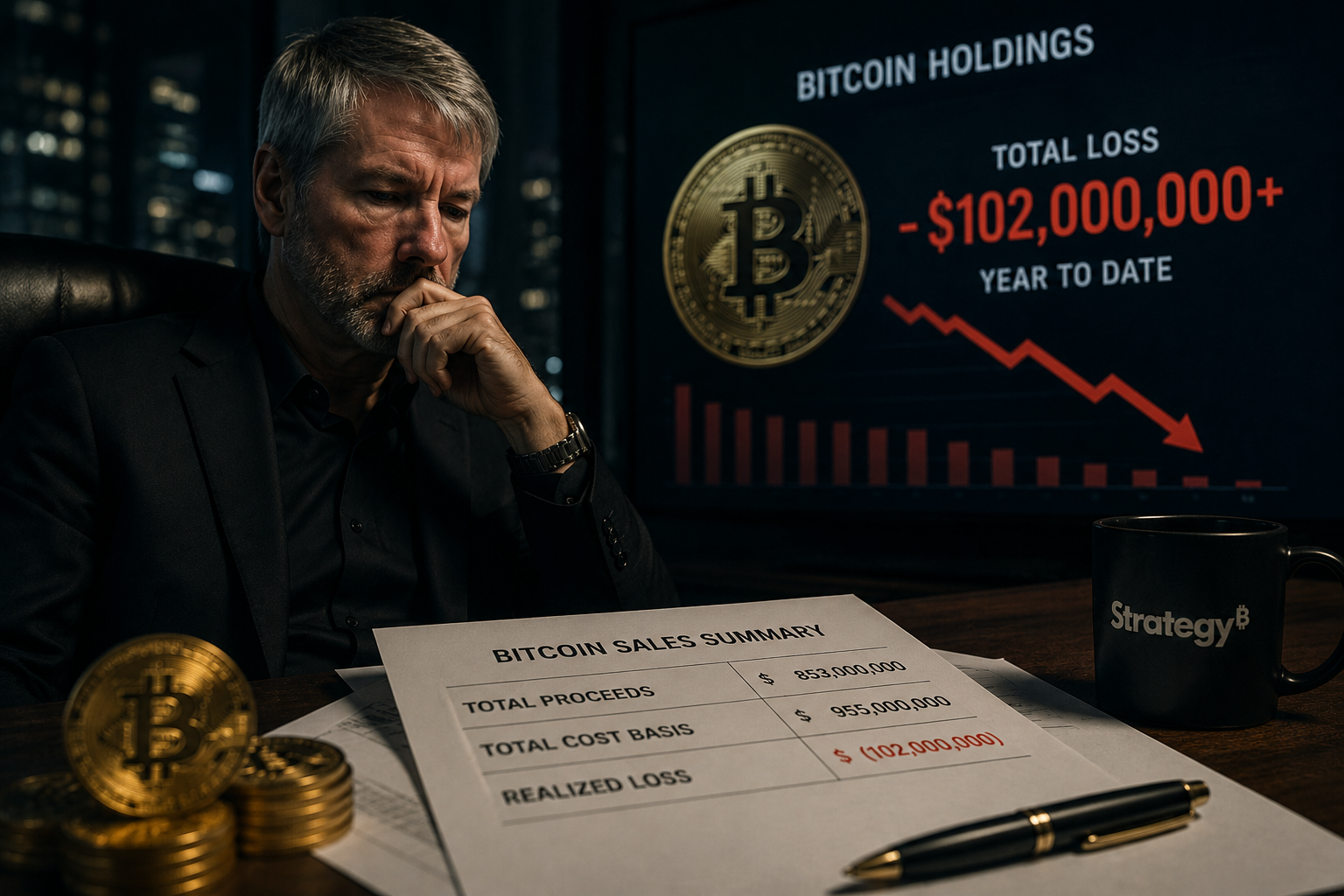 Michael Saylor’s Strategy Realizes Over $102 Million Bitcoin Sale Loss in 2026