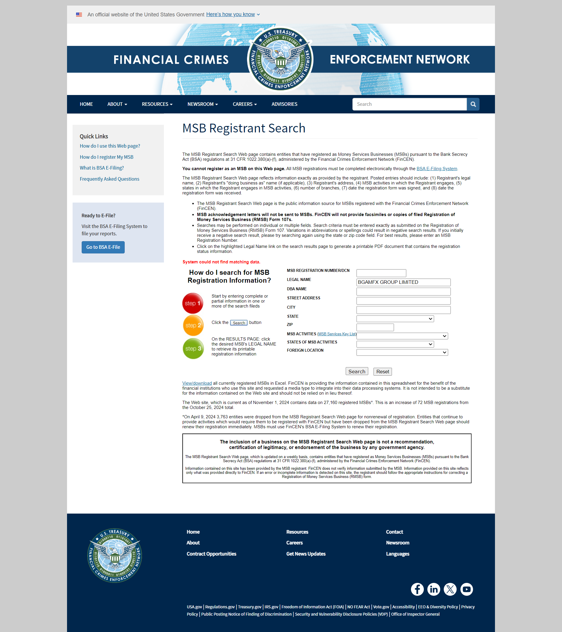United States Financial Crimes Enforcement Network(FinCEN)