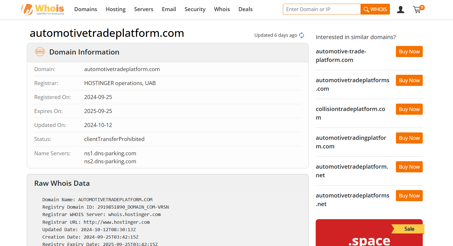 Automotivetradeplatform whois