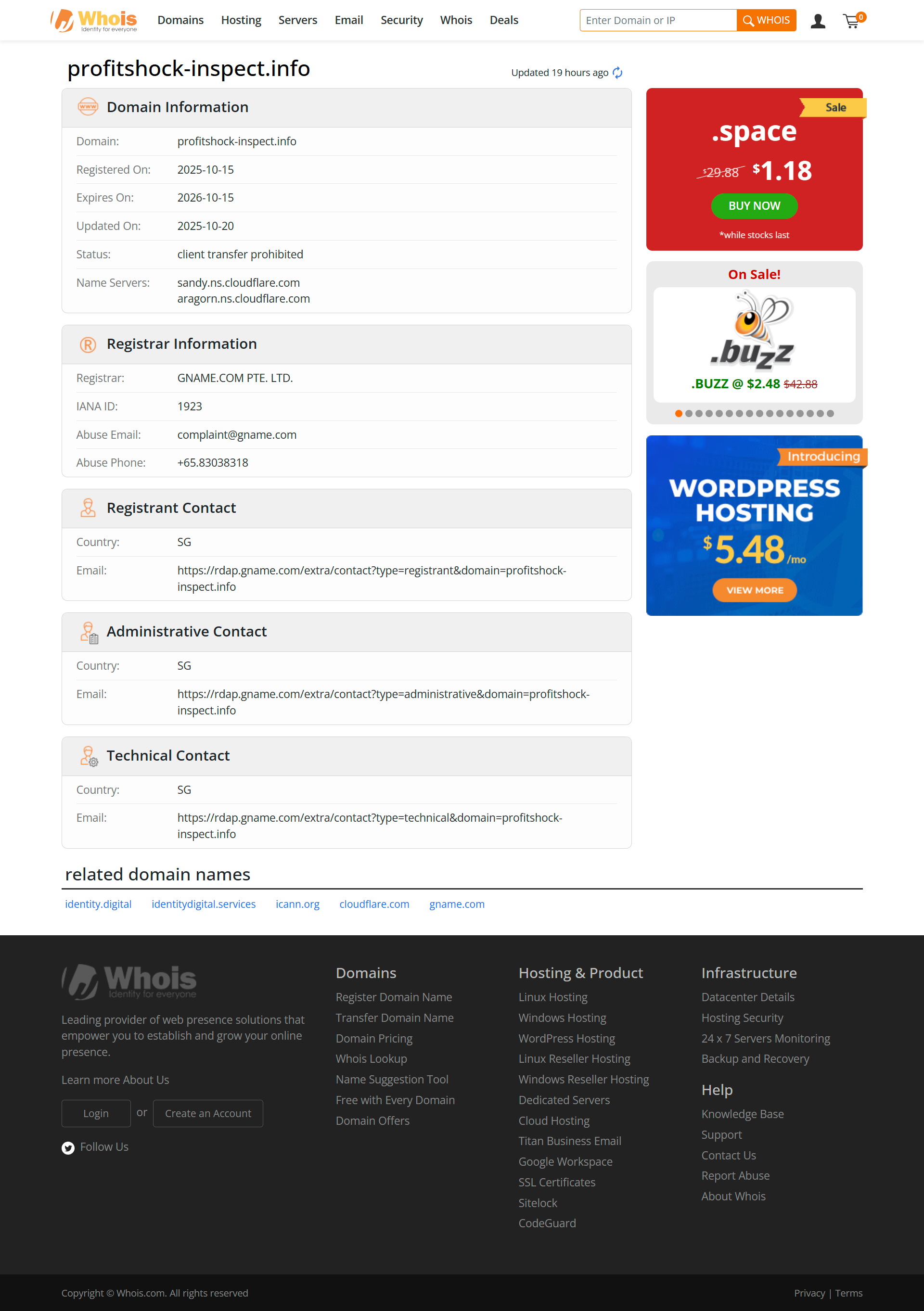 WHOIS Lookup Results