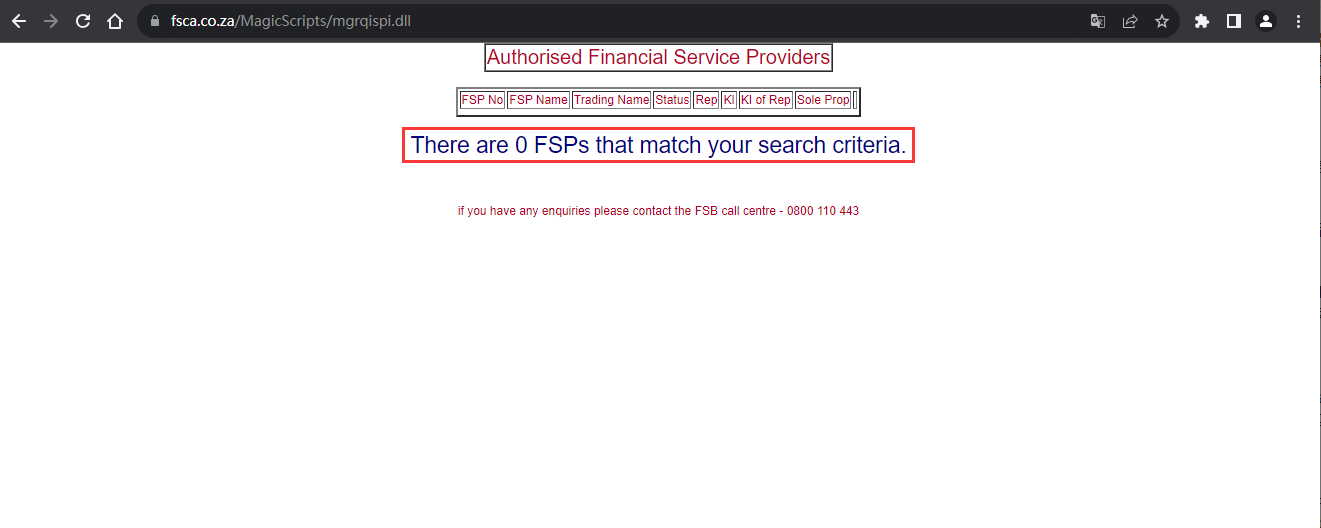 The official website shows the company's regulatory information query