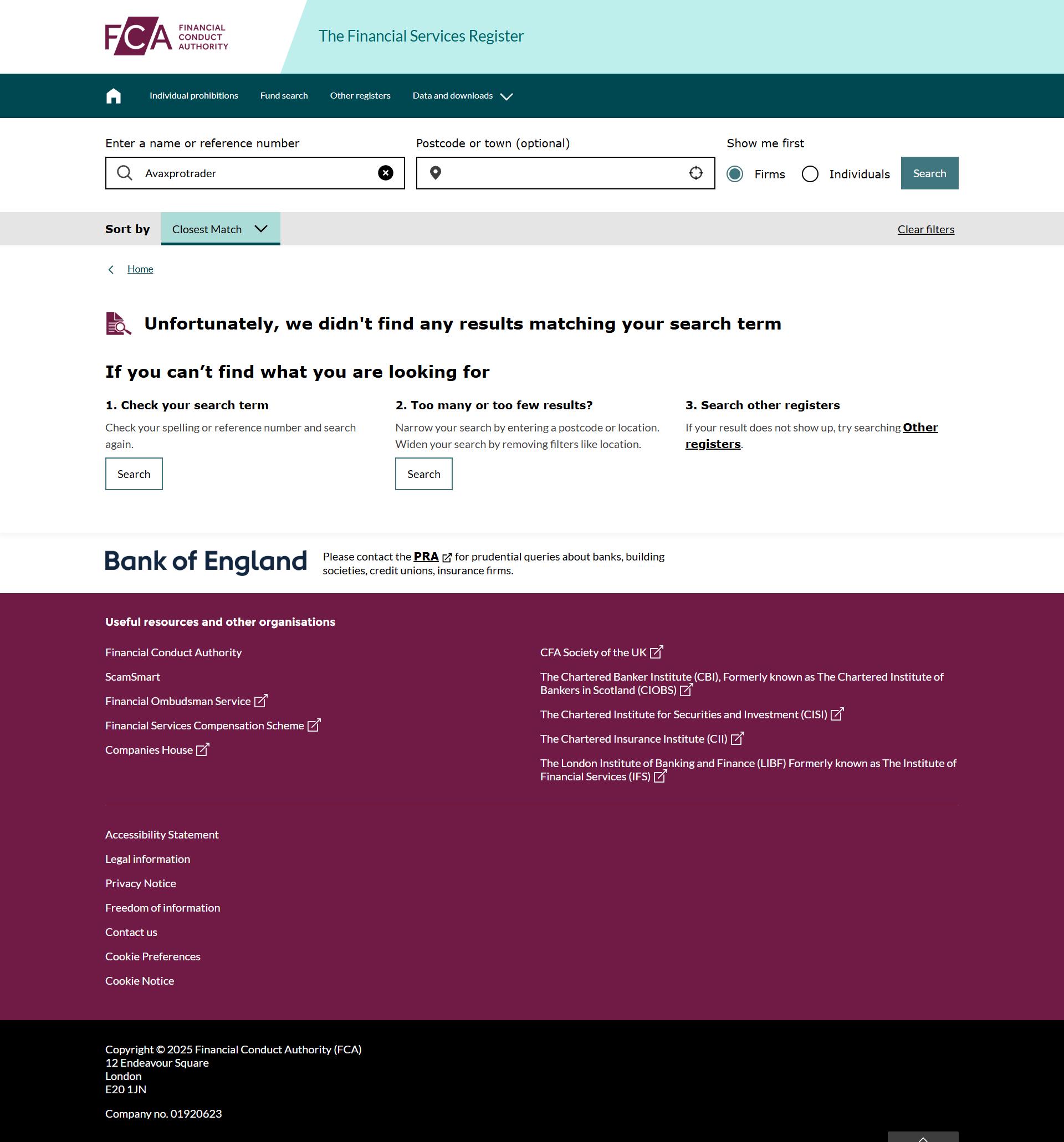 UK Financial Conduct Authority（FCA）