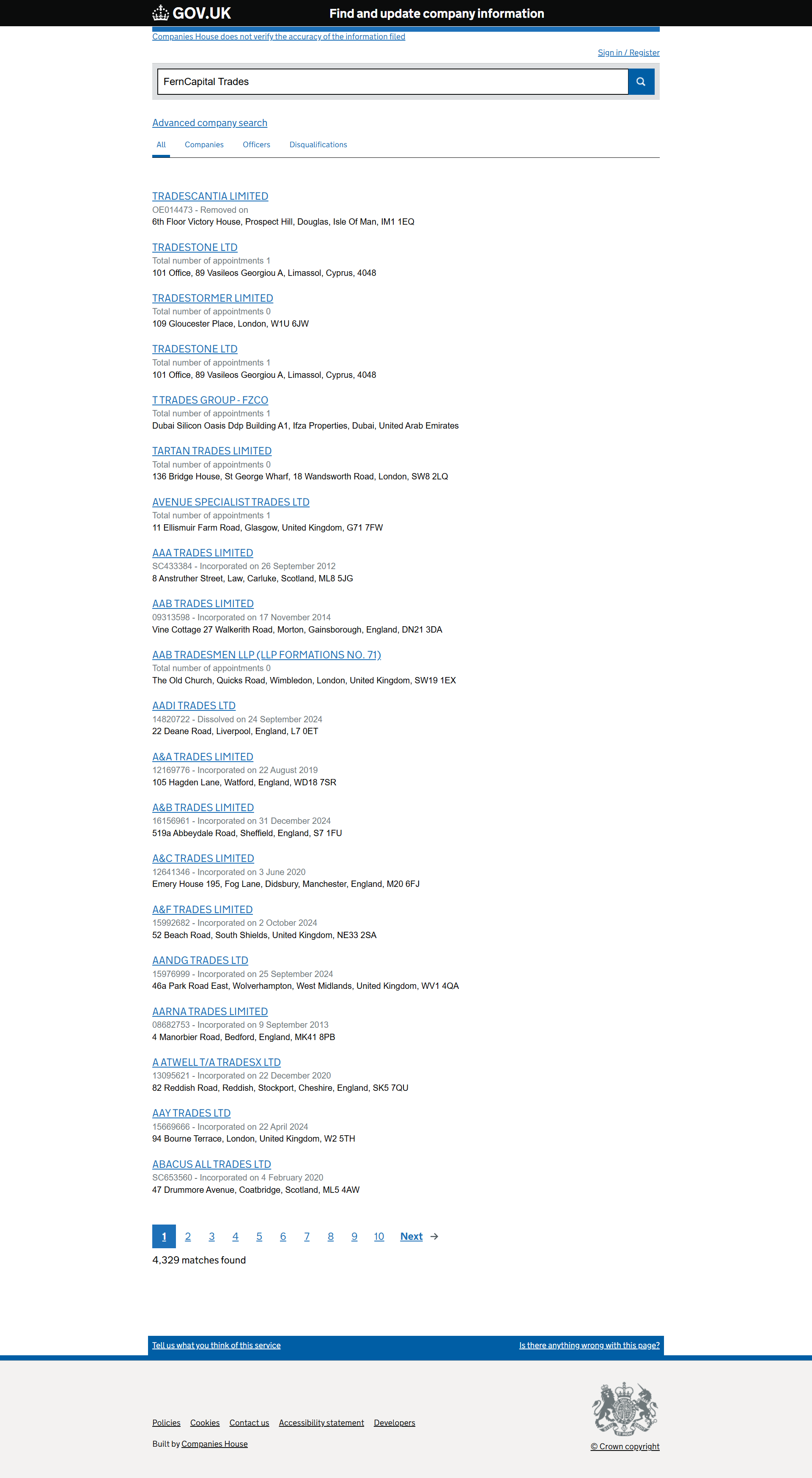 UK Companies House