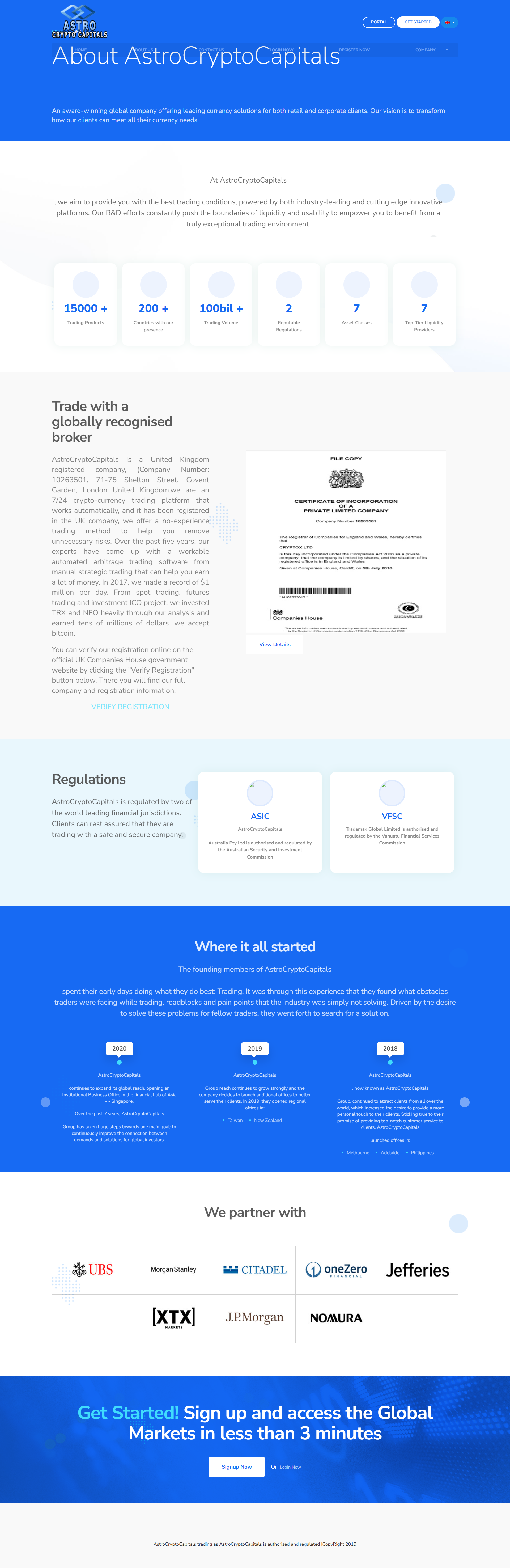 AstroCryptoCapitals Official Website