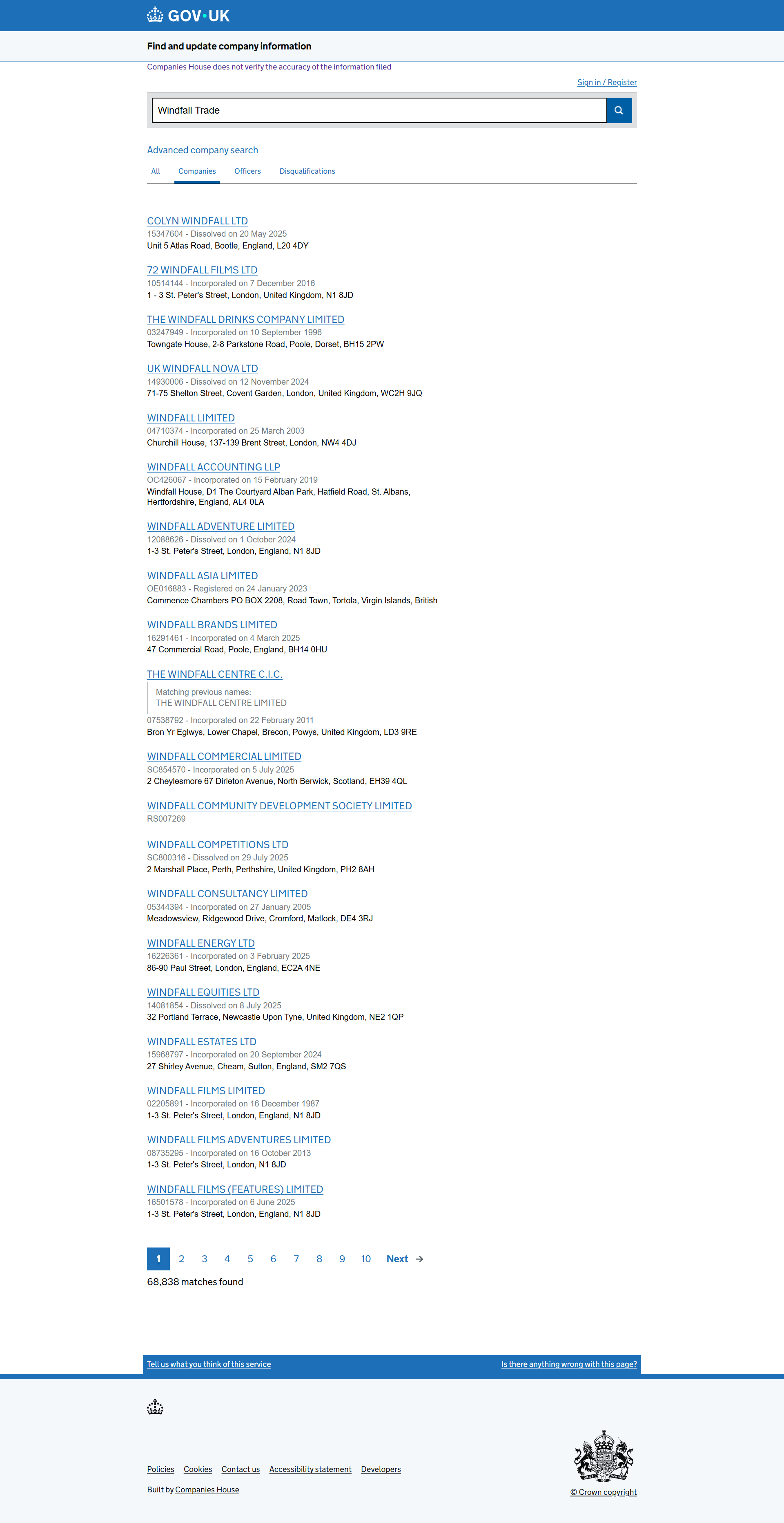 UK Companies House