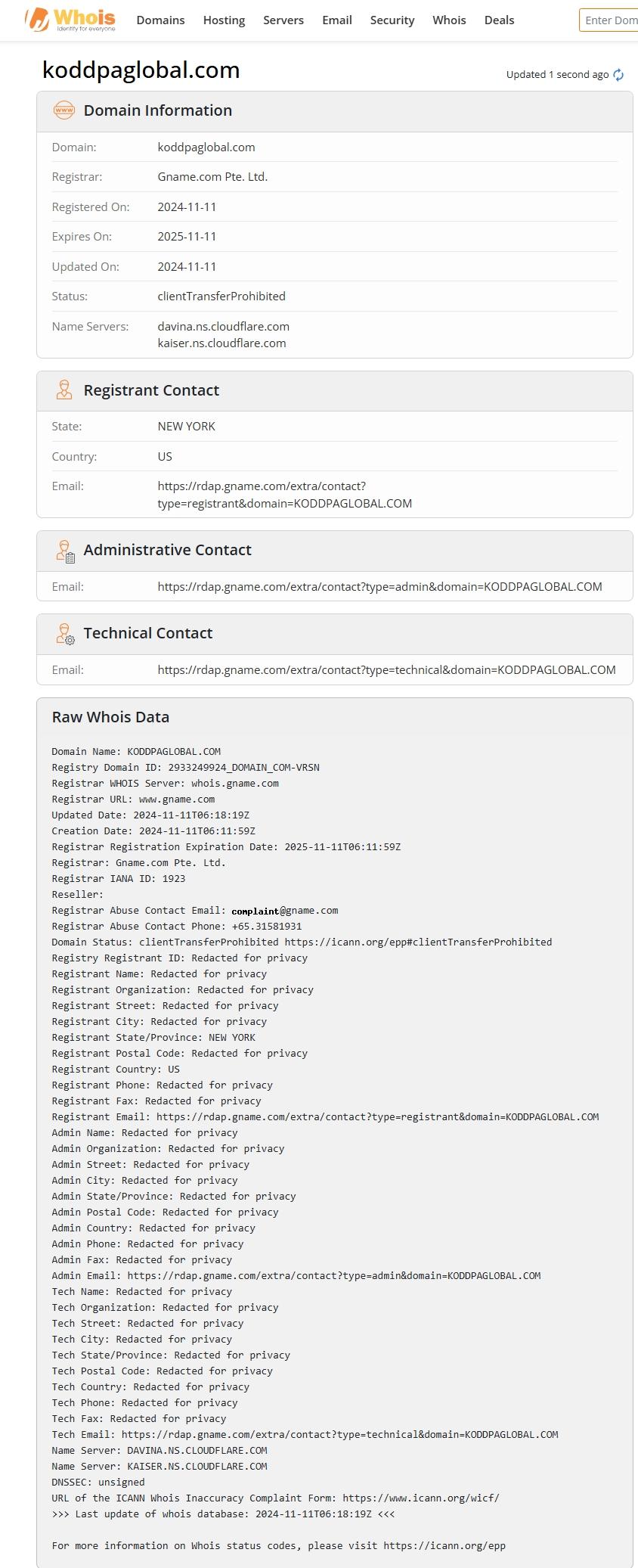 whois