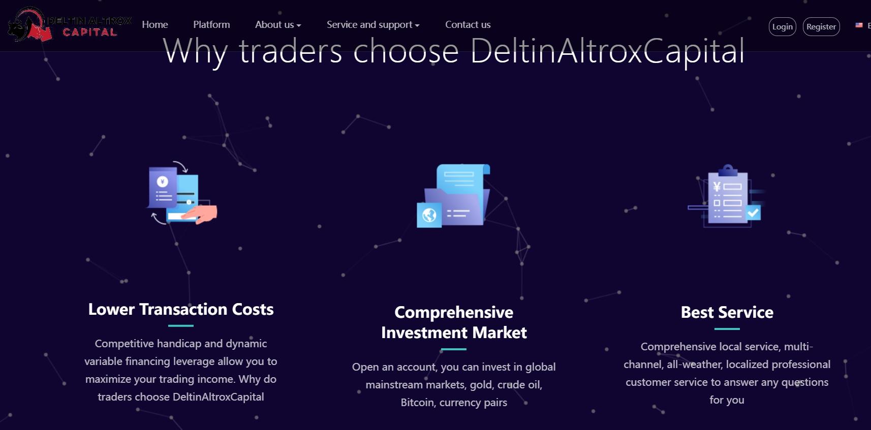 Deltin Altrox Capital's web