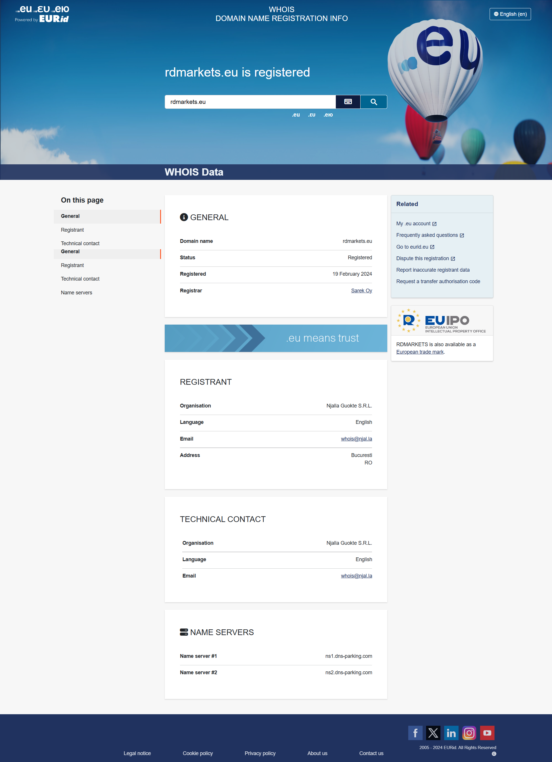 EURid Whois