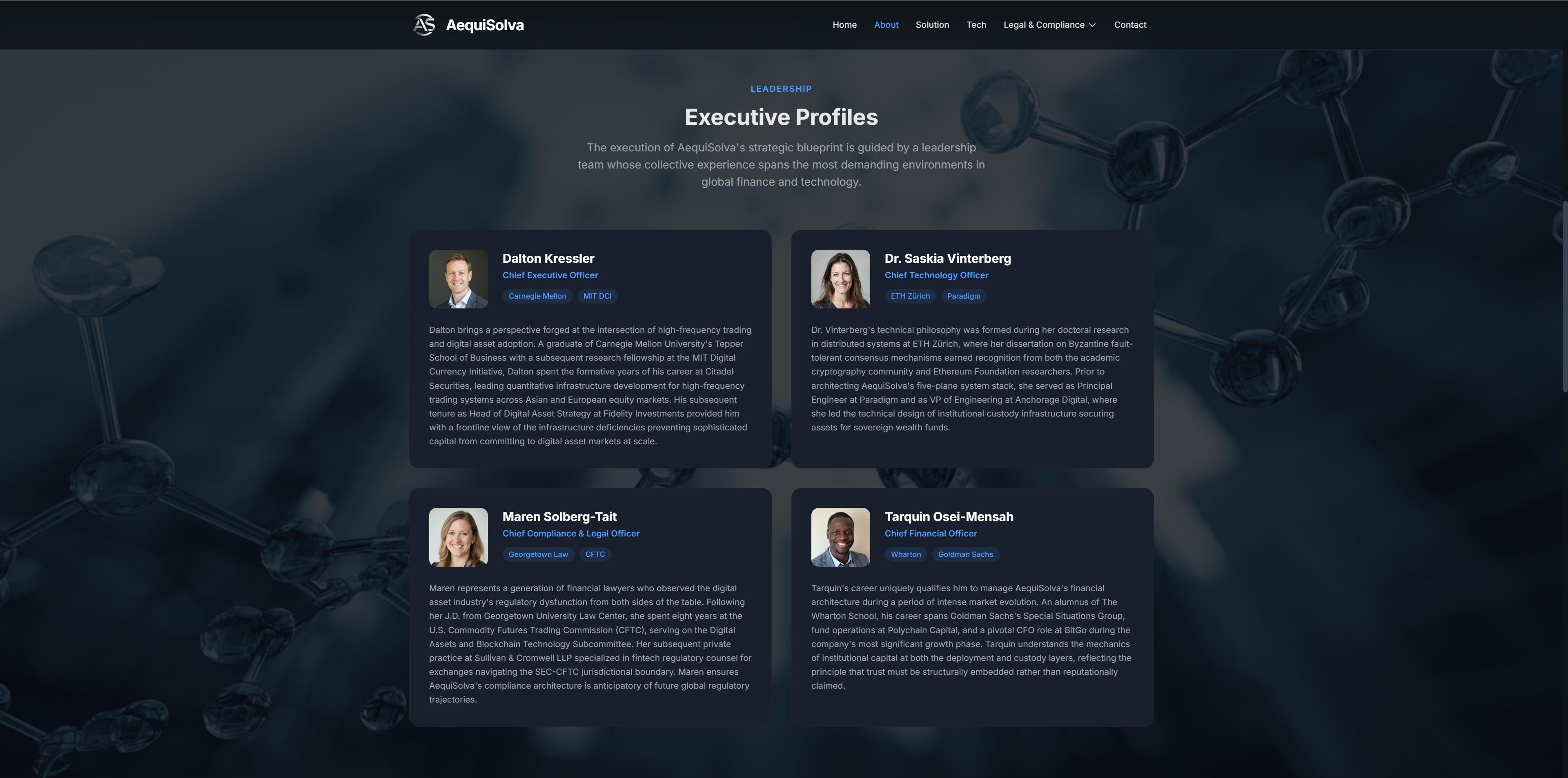 AequiSolva Team Members