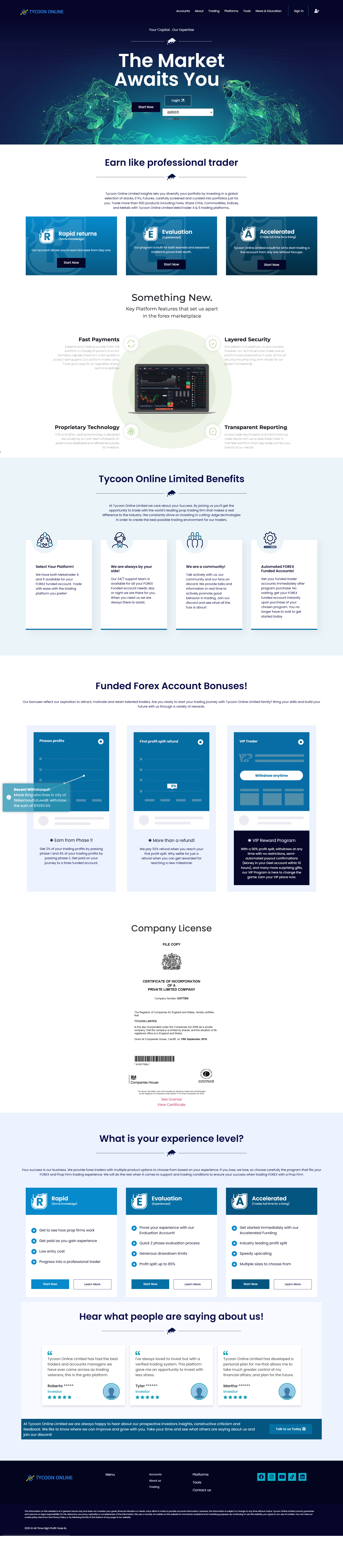 Tycoon Online Limited Official Website