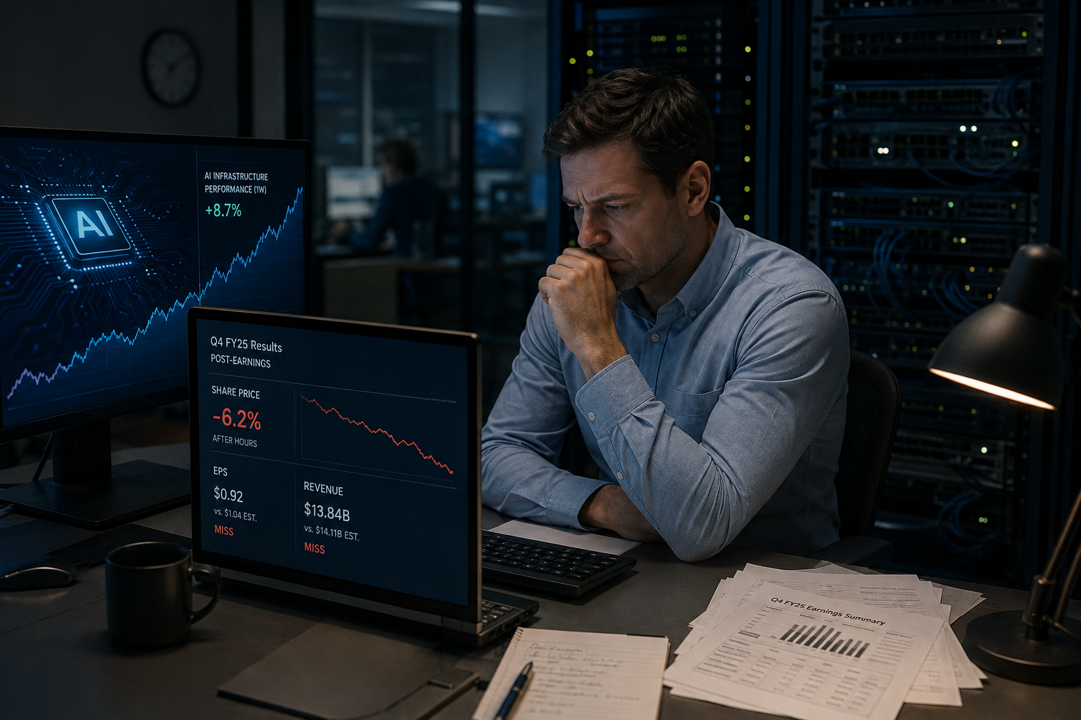 AI Stocks Drive Nasdaq Higher While Cisco Shares Fall Over 6% After Earnings