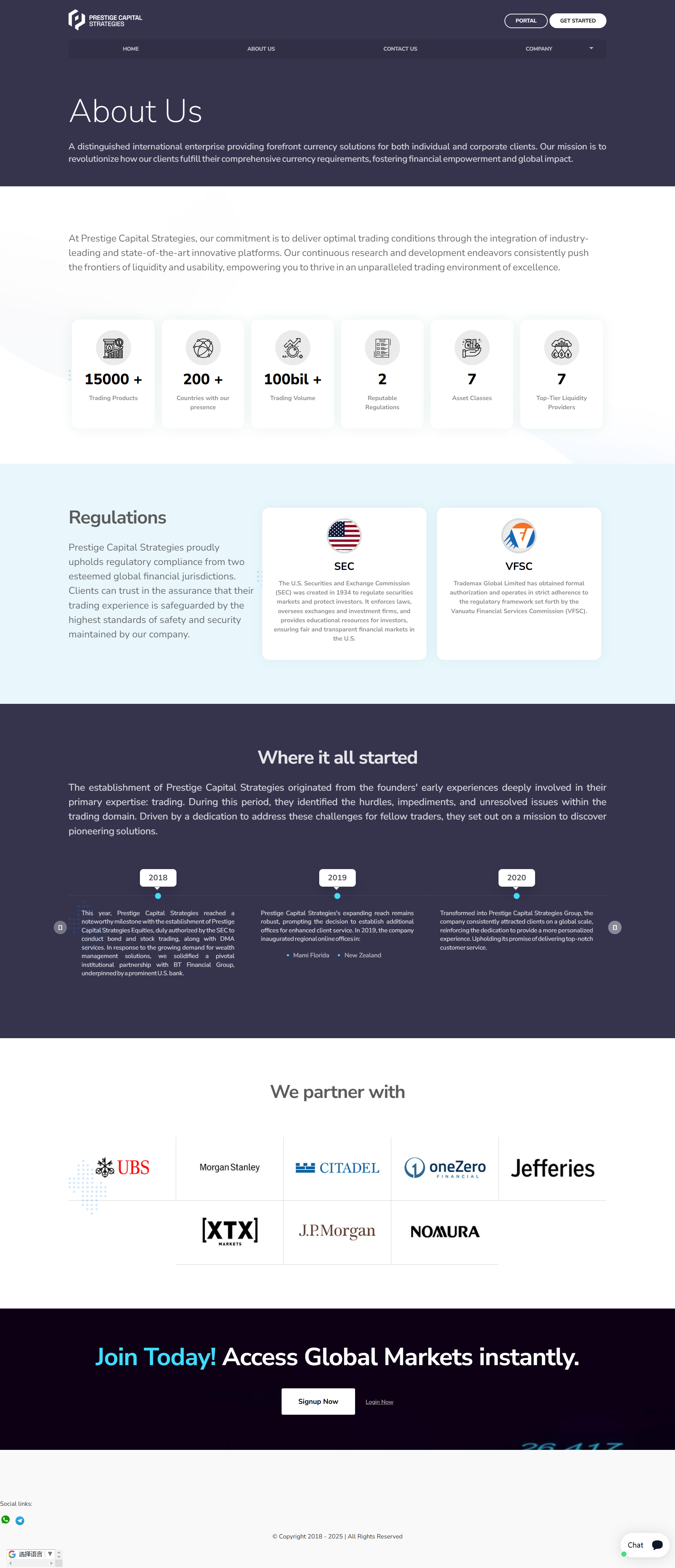 Prestige Capital Strategies Official Website
