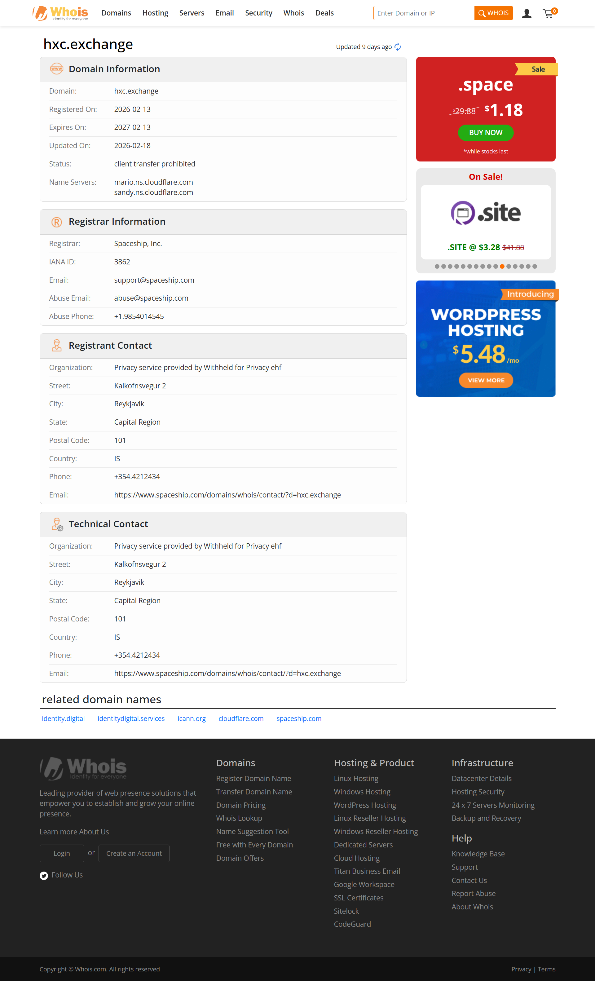 WHOIS Lookup Results