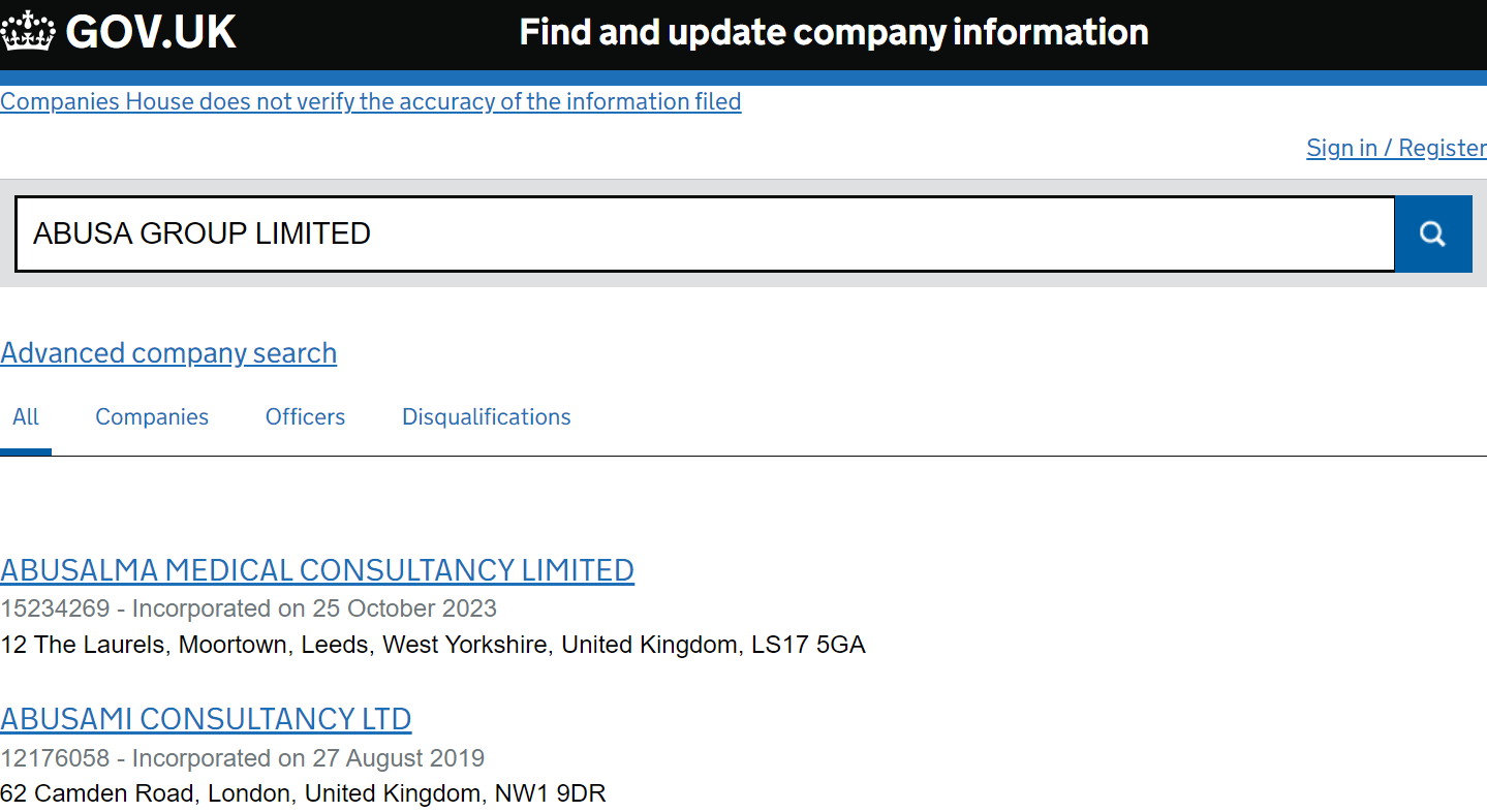 英国工商局(Companies House)