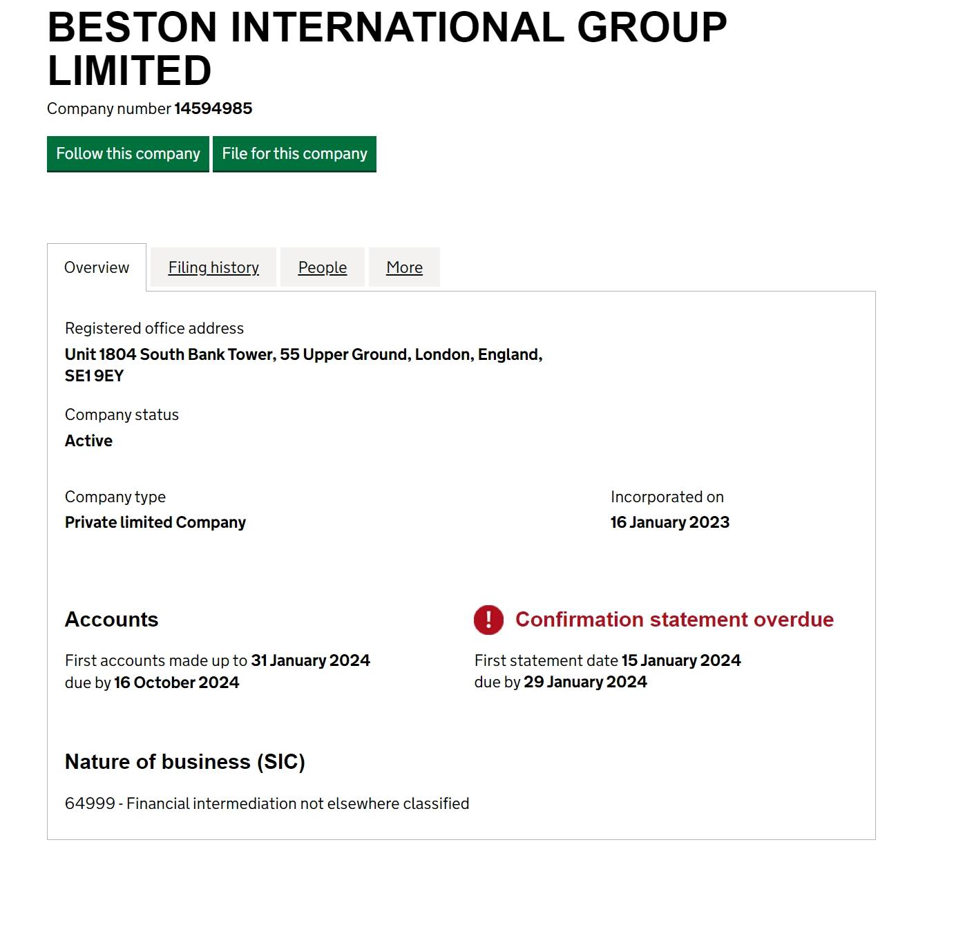 Registration Information