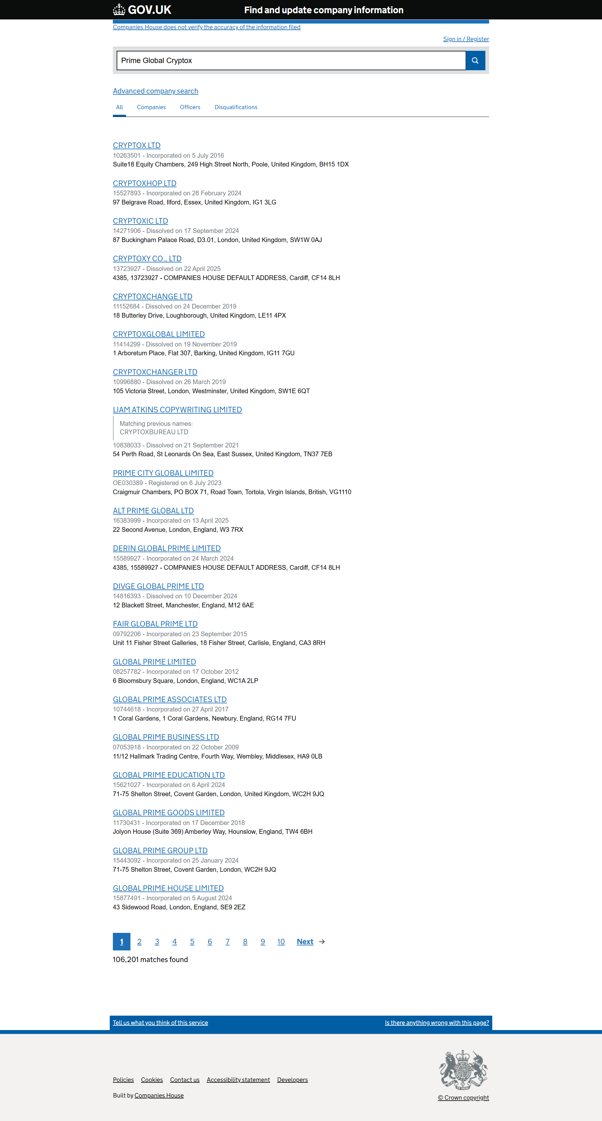 UK Companies House
