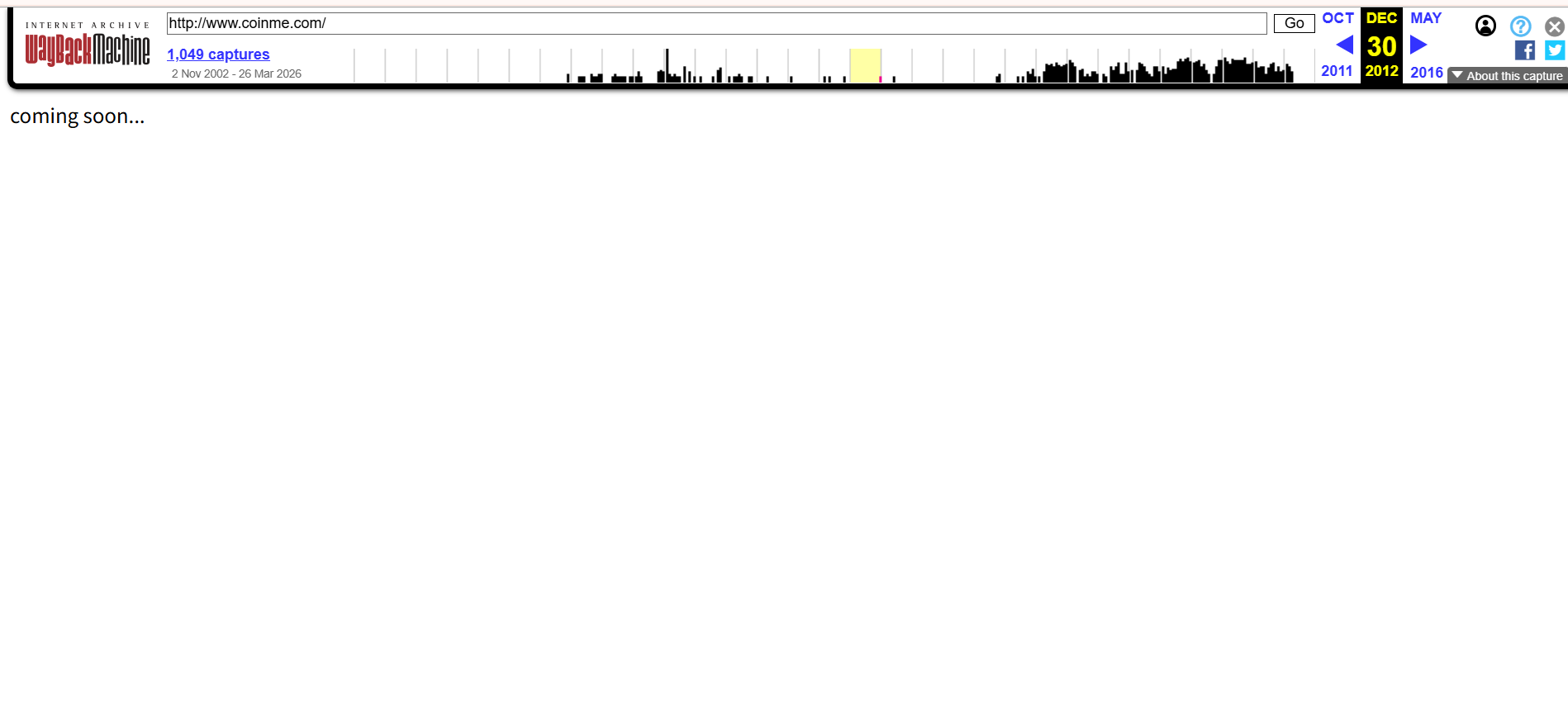 Wayback Machine 2012 Blank Page