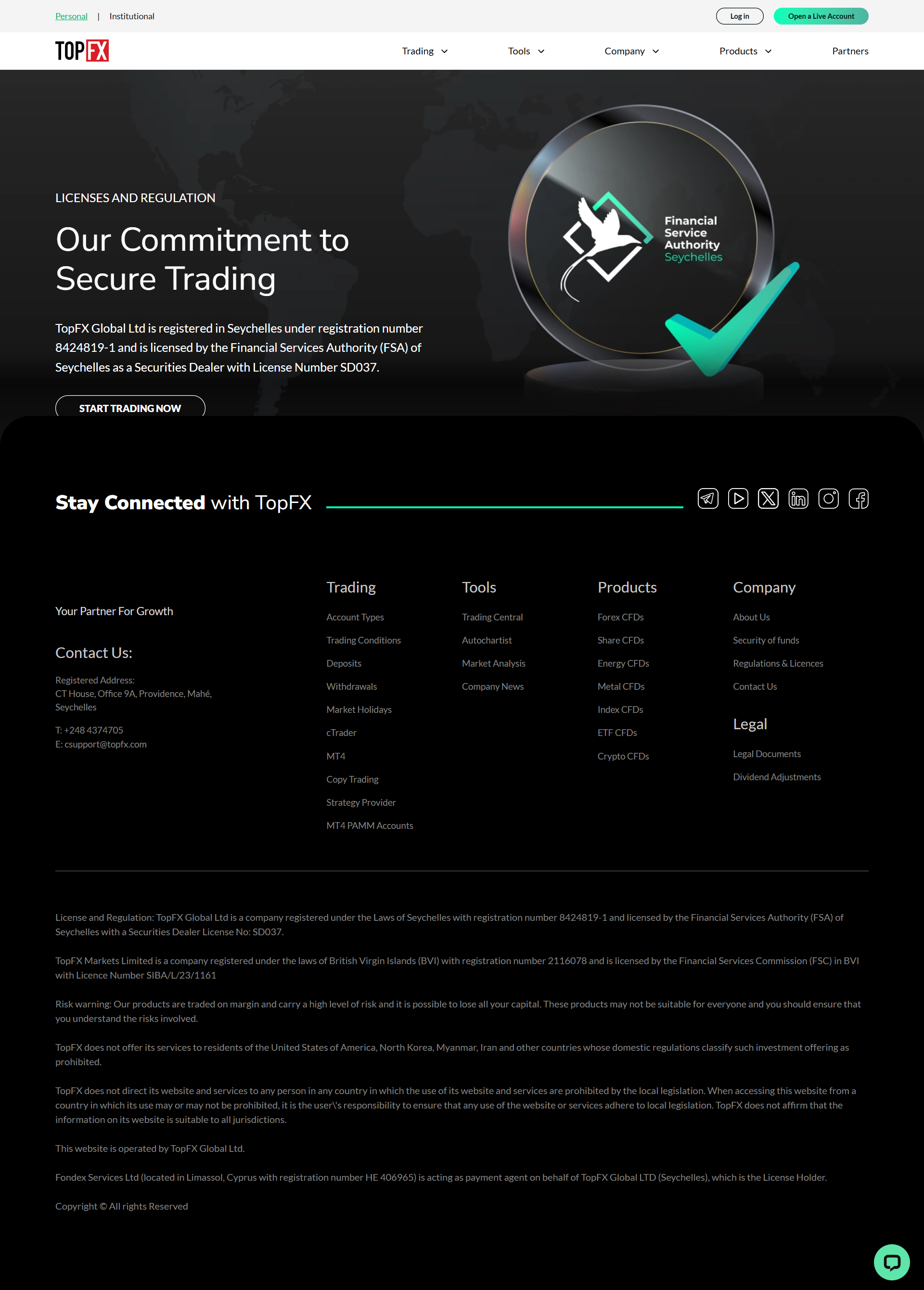 TopFX Official Website