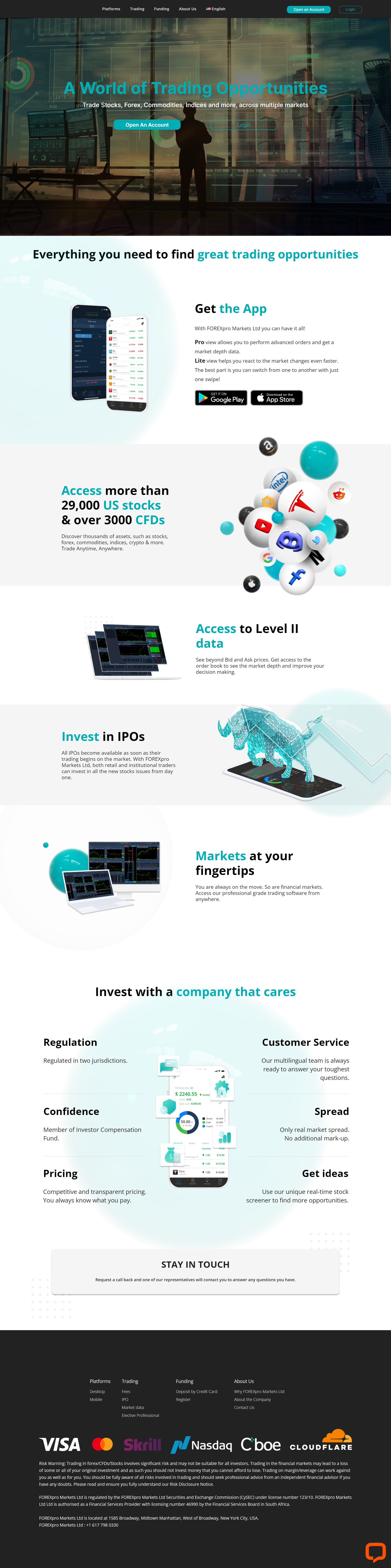 FOREXpro Markets Ltd官网