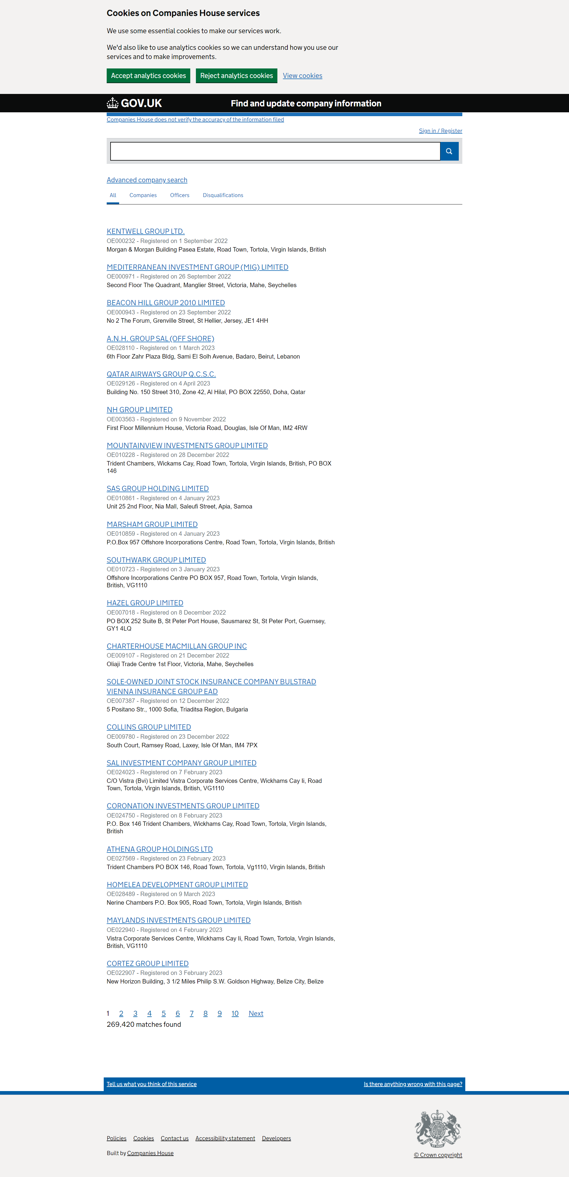 英国工商局(Companies House)