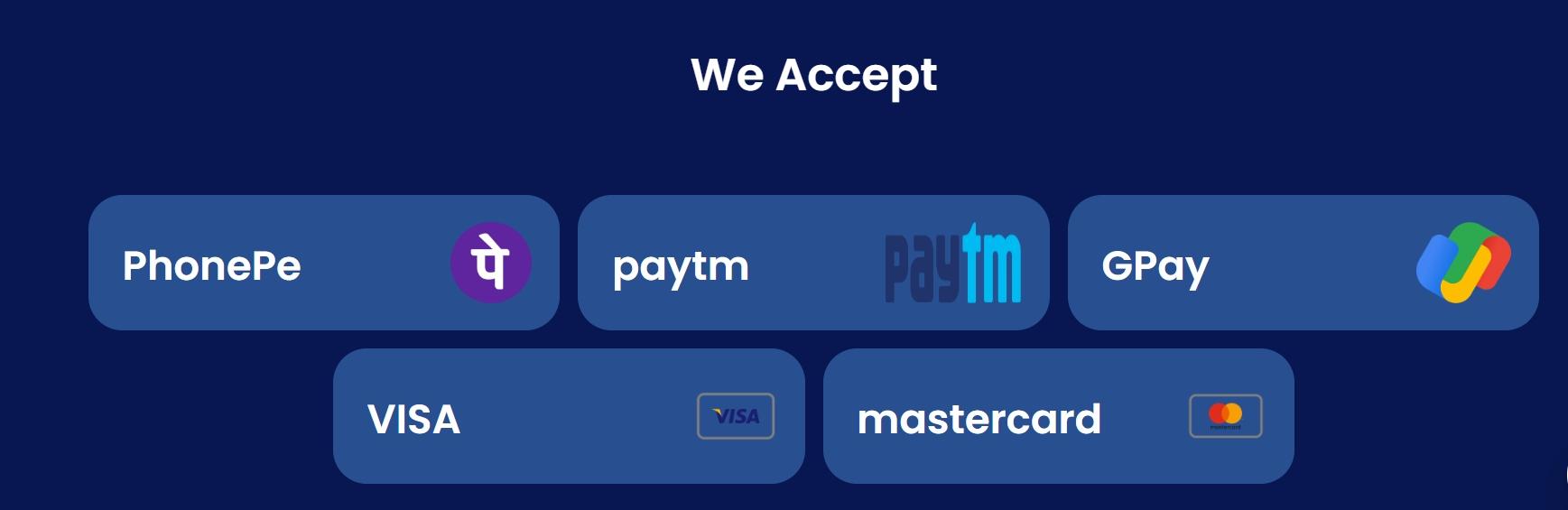 payment method of YasWorldForex