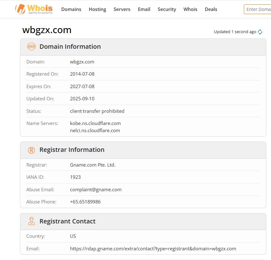 Website registration time