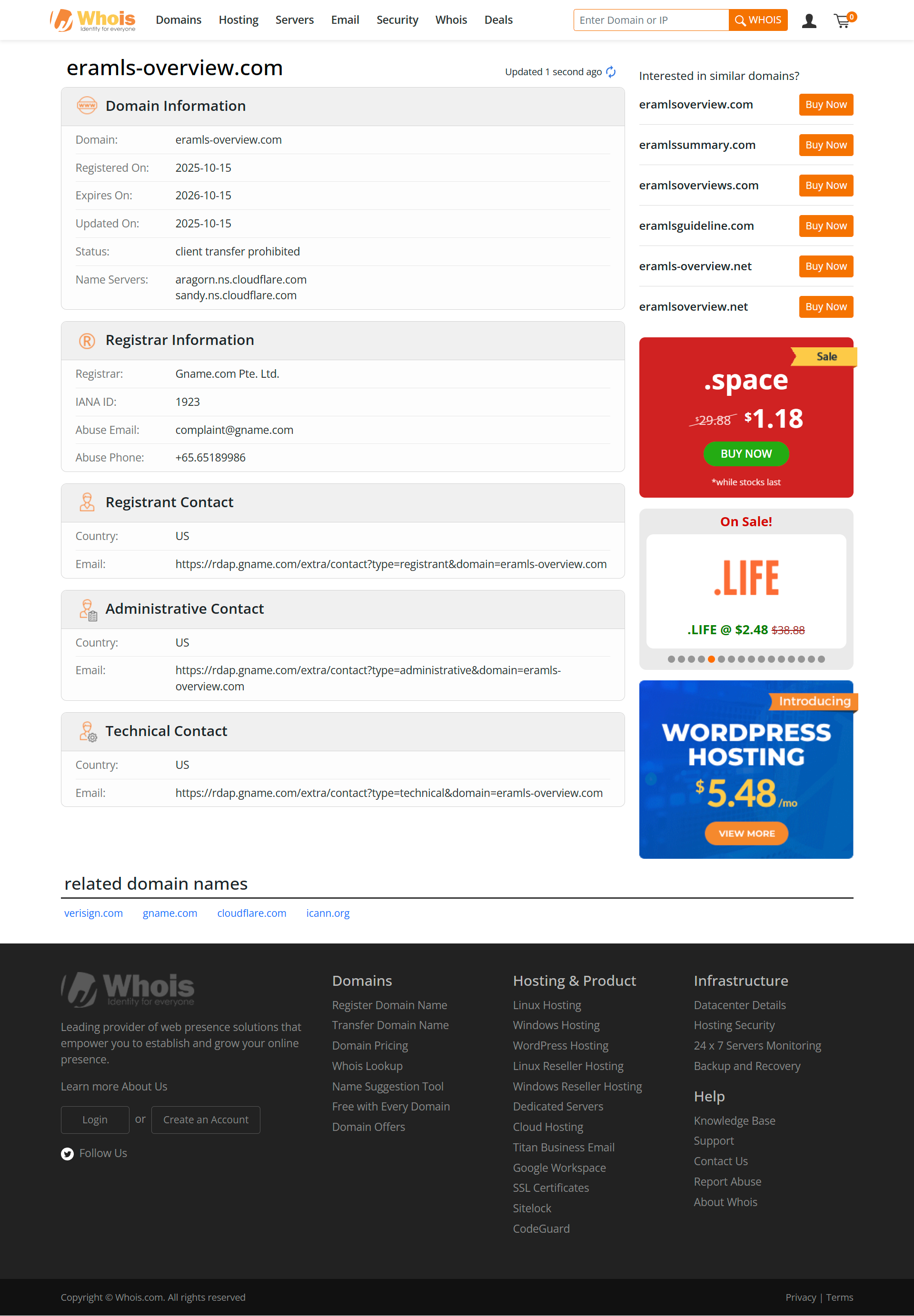 WHOIS Lookup Results