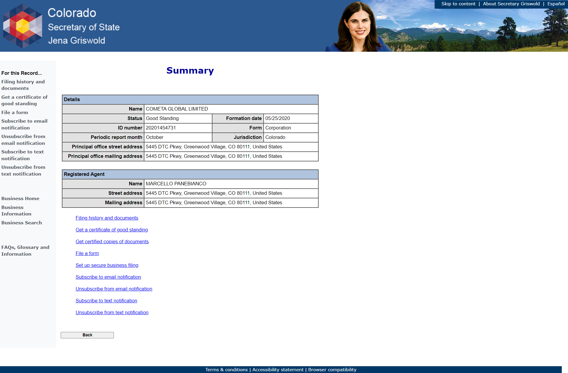Colorado Secretary of State