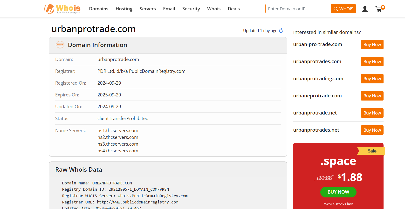 Urban Pro Trade whois