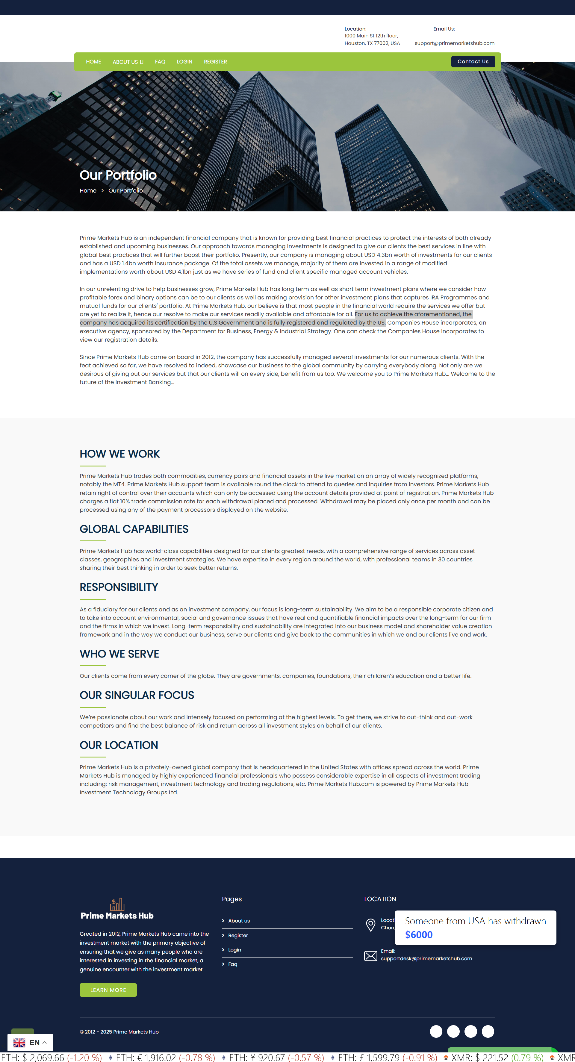 Prime Markets Hub Official Website