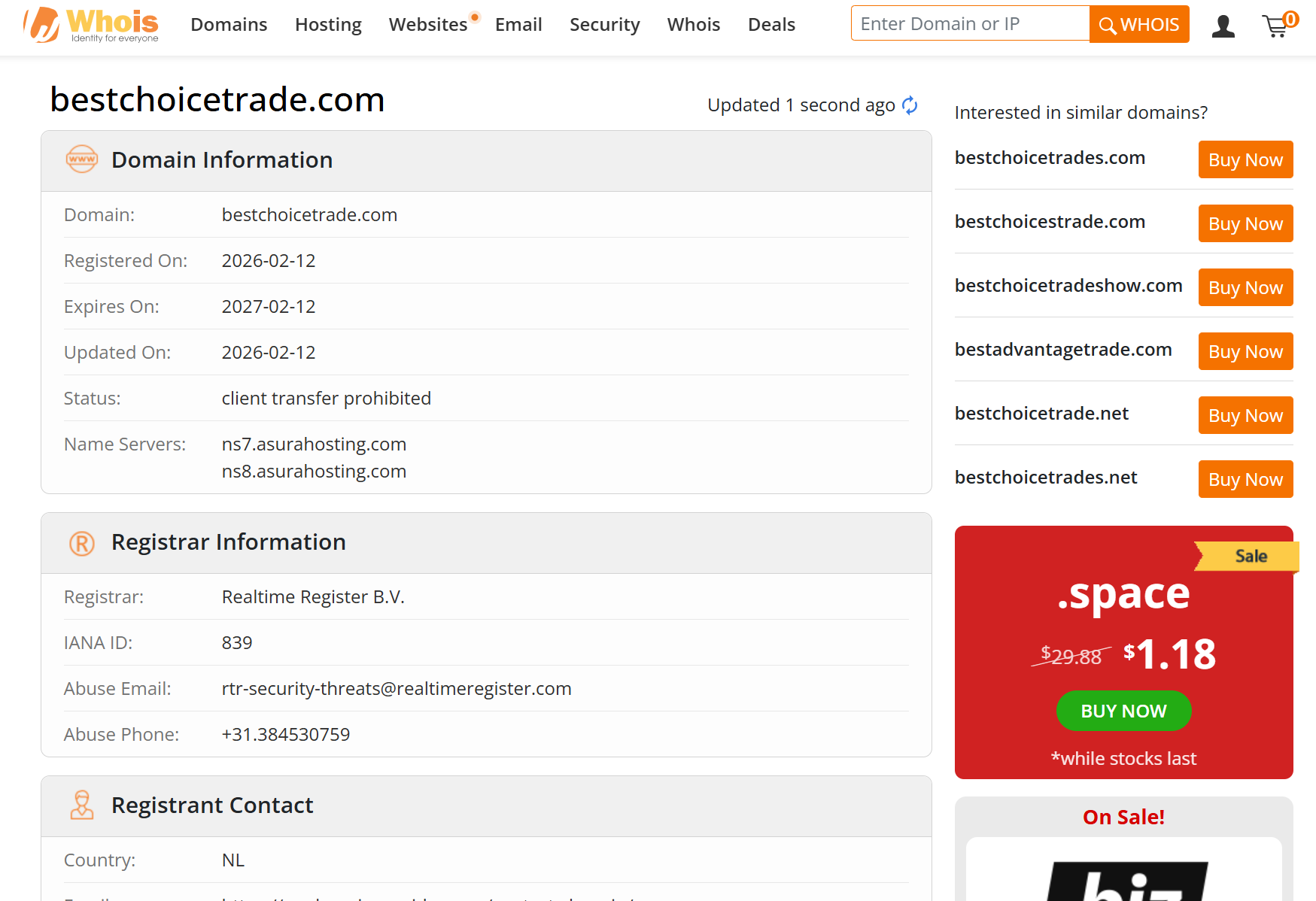whois domain registration time