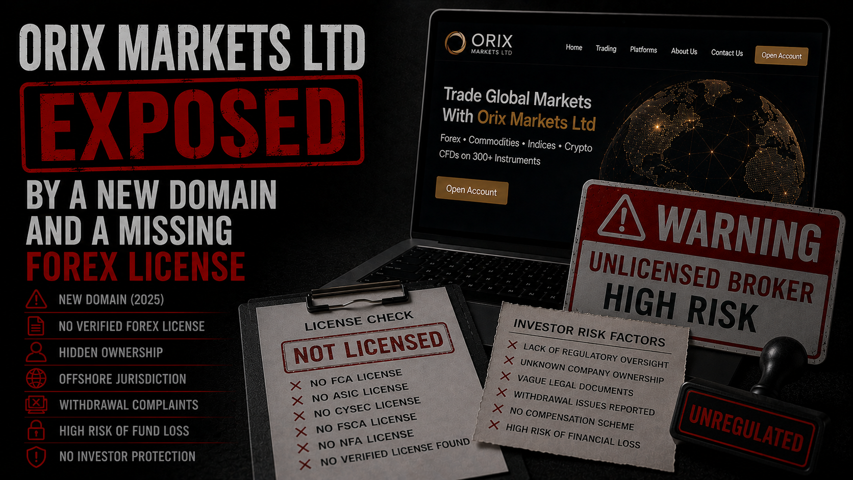 Orix Markets Ltd诈骗嫌疑：冒用 ORIX 集团名 ！