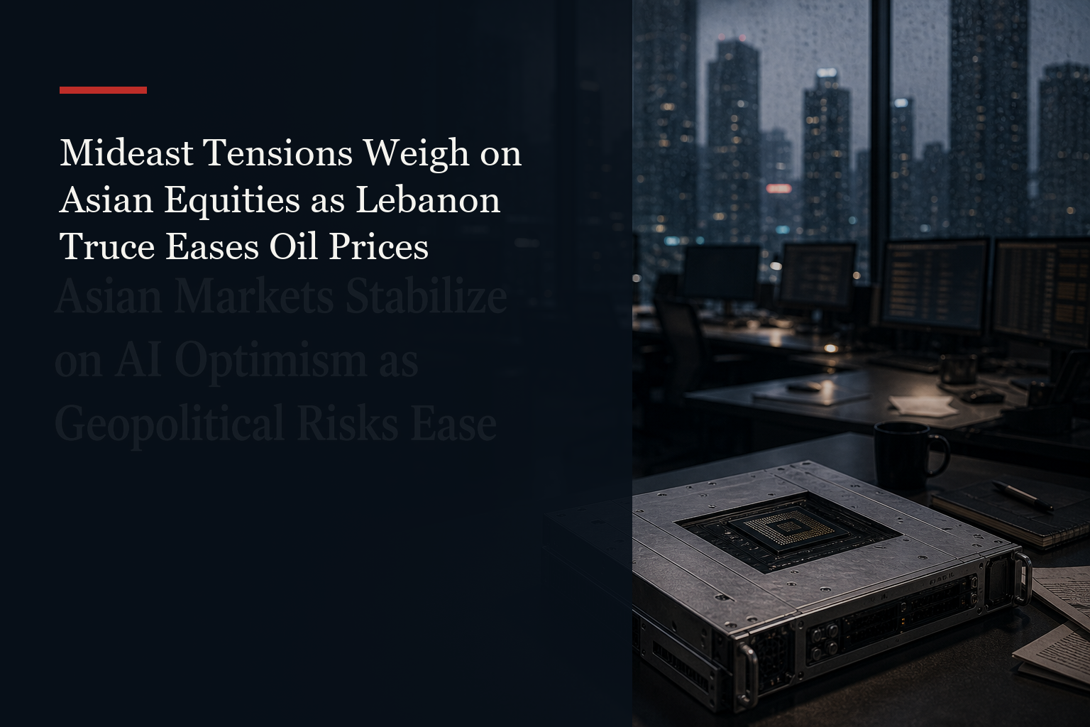 Mideast Tensions Weigh on Asian Equities as Lebanon Truce Eases Oil Prices