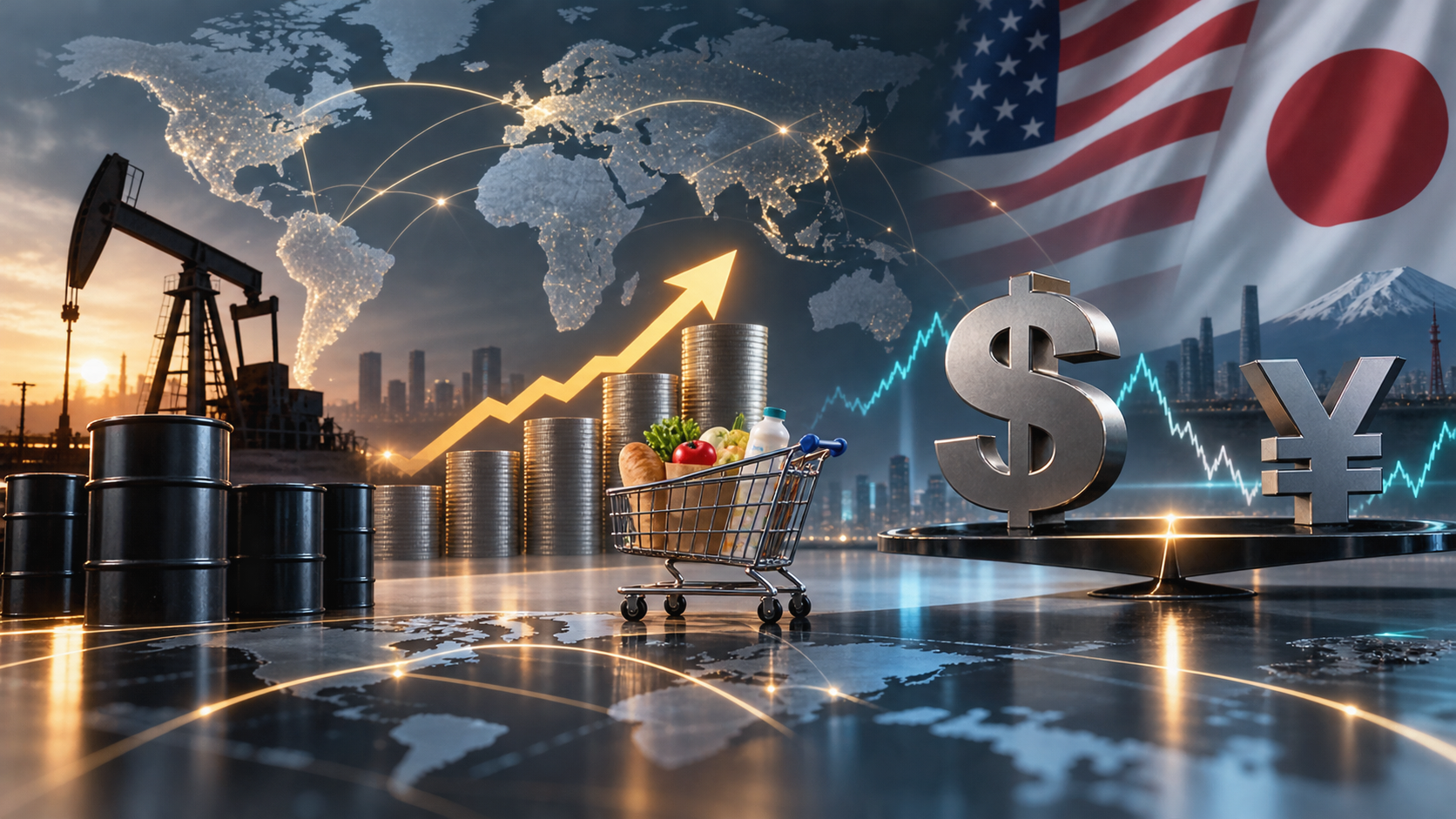 Inflasi AS dan harga minyak tumpuan pasaran; USD/JPY sekitar 158